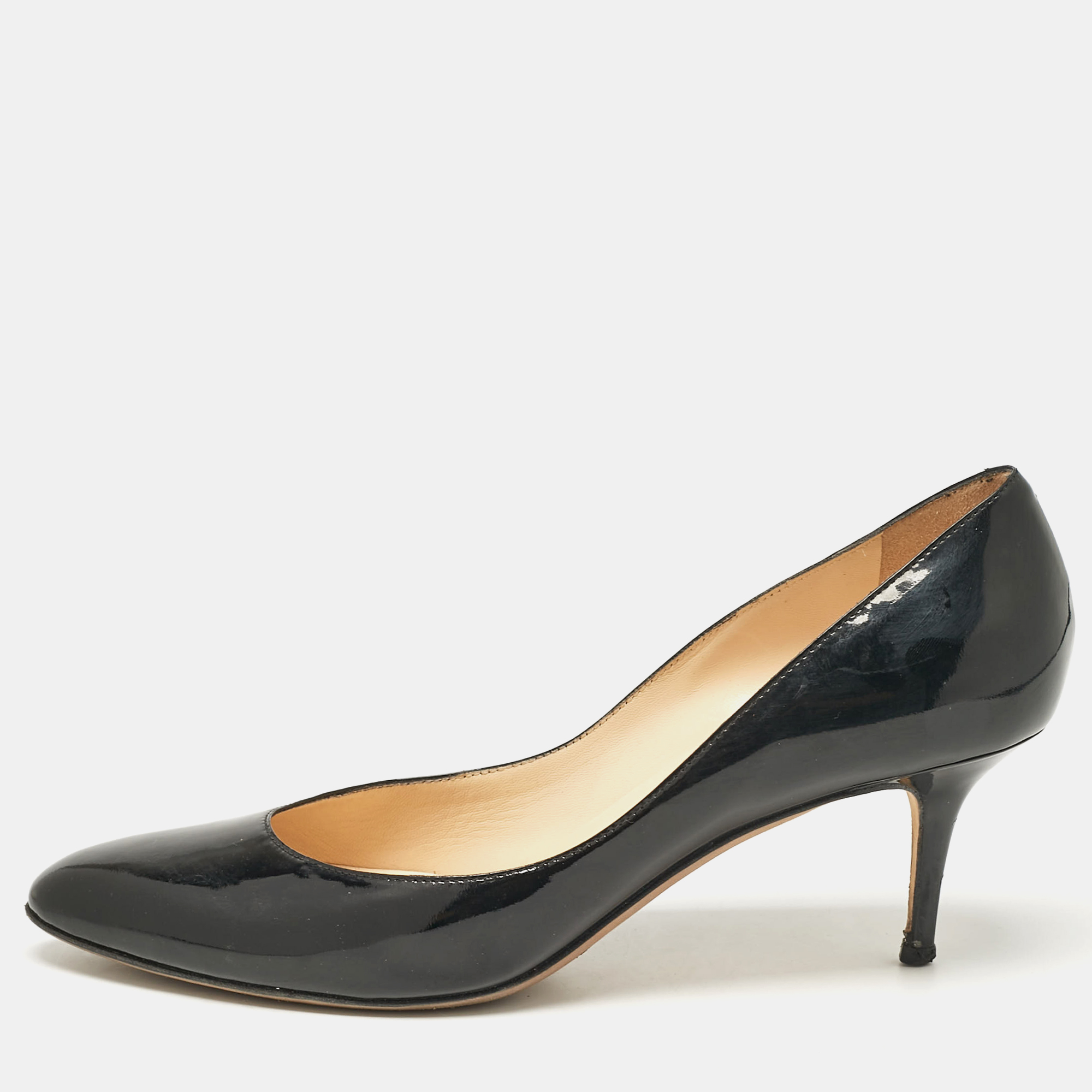 

Jimmy Choo Black Patent Leather Bridget Pumps Size