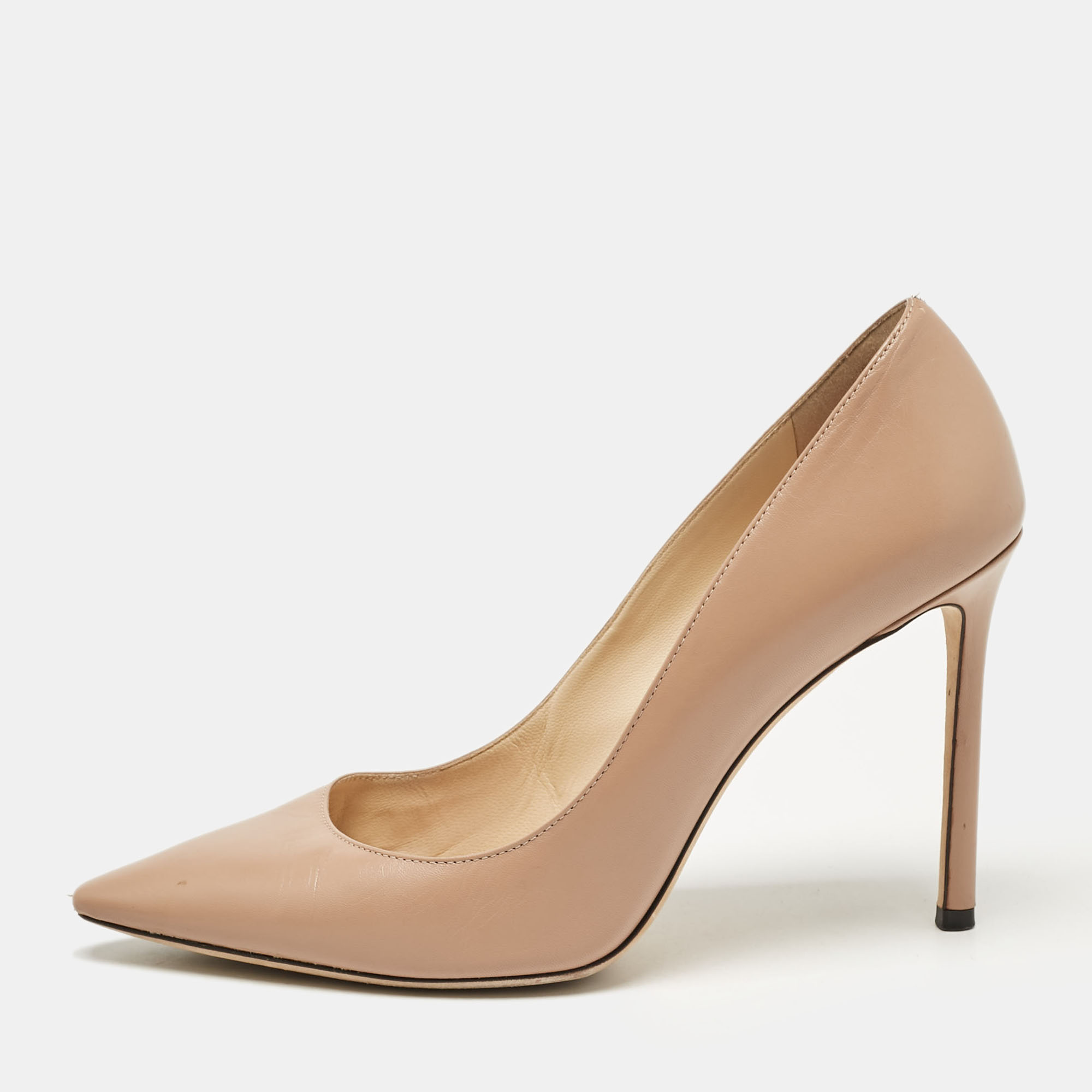 

Jimmy Choo Beige Leather Romy Pumps Size