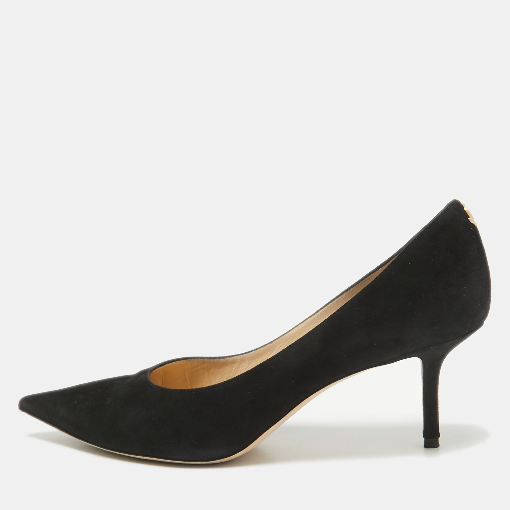 

Jimmy Choo Black Suede Romy Pumps Size