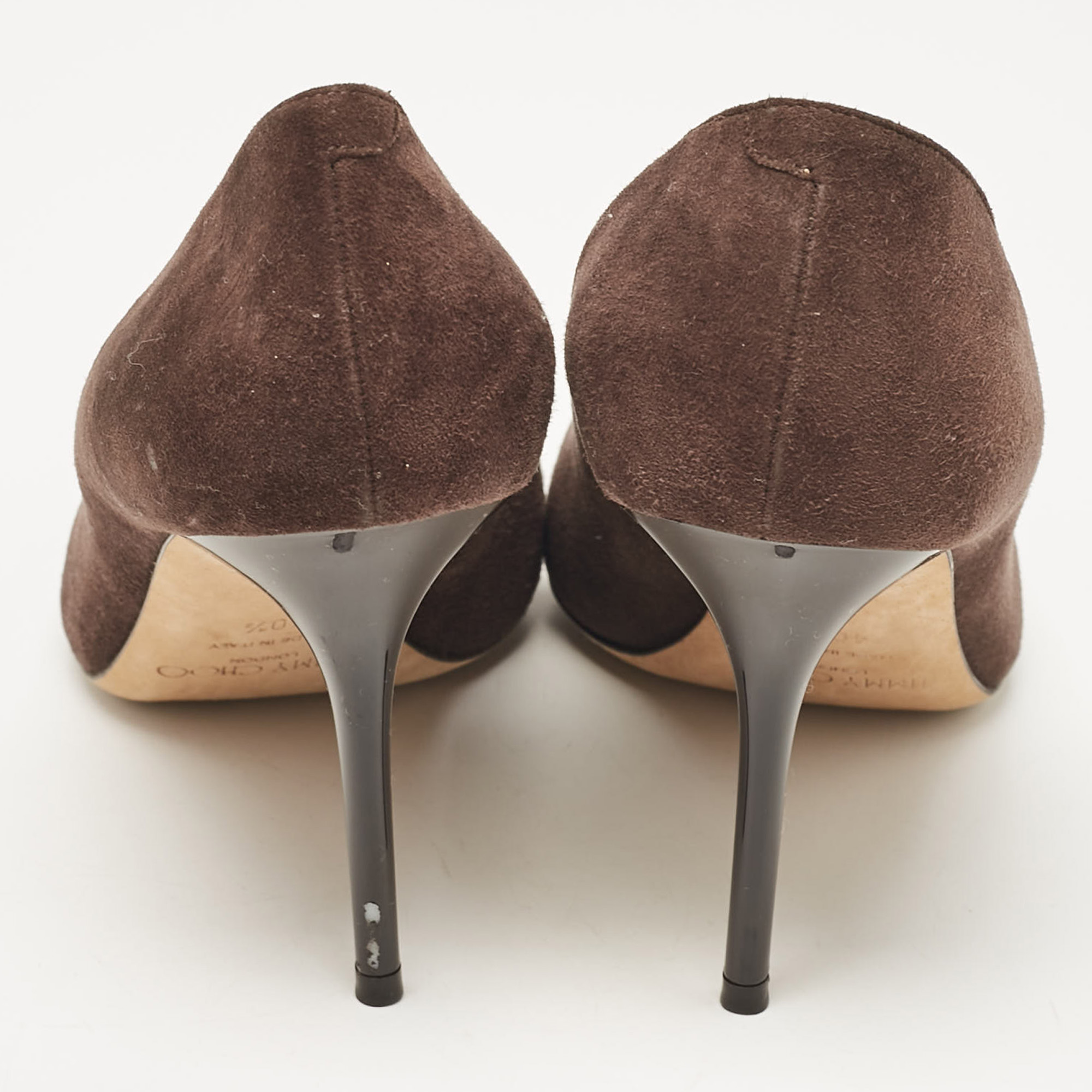 Jimmy Choo Brown Suede Love Pointed Toe Pumps Size 40.5 