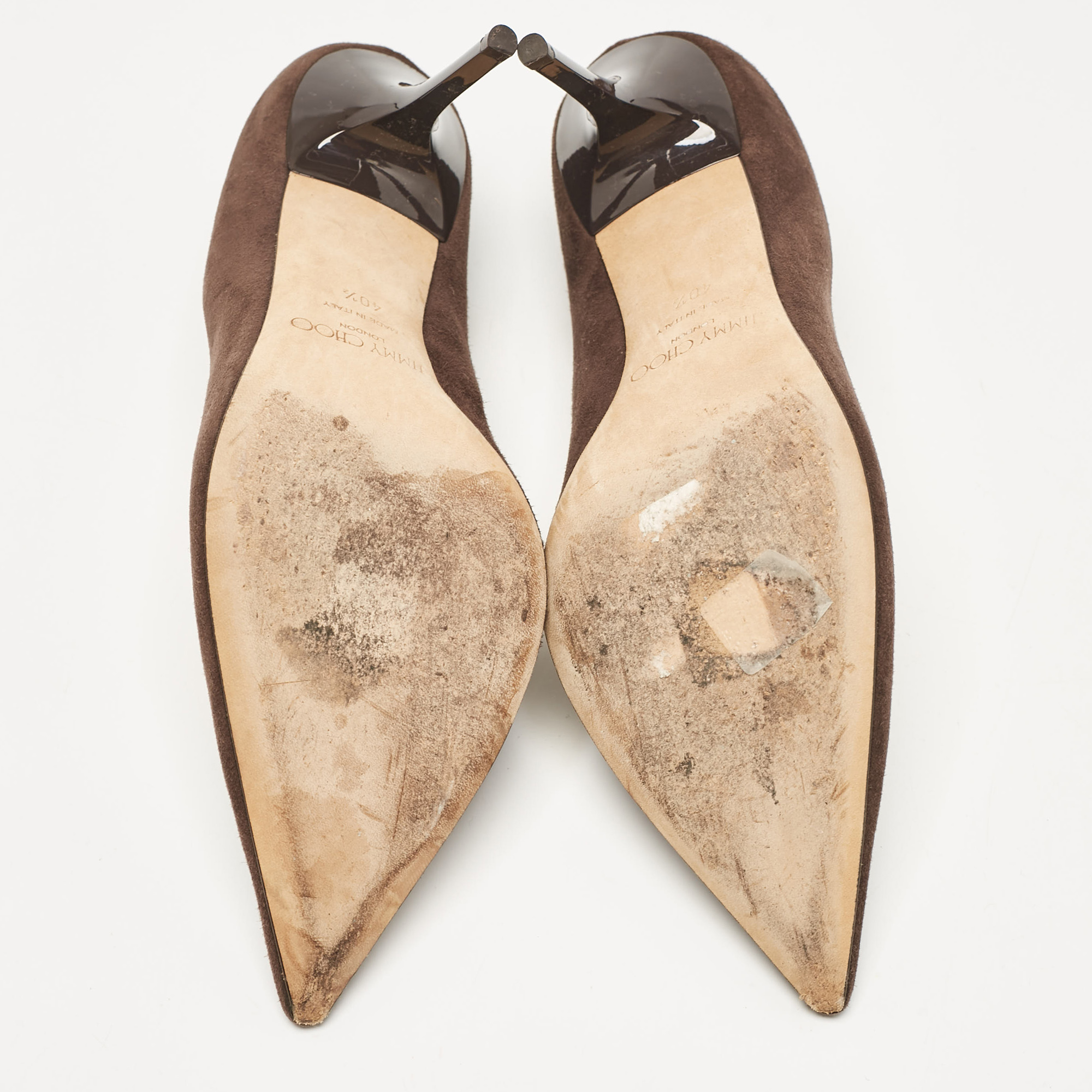 Jimmy Choo Brown Suede Love Pointed Toe Pumps Size 40.5 