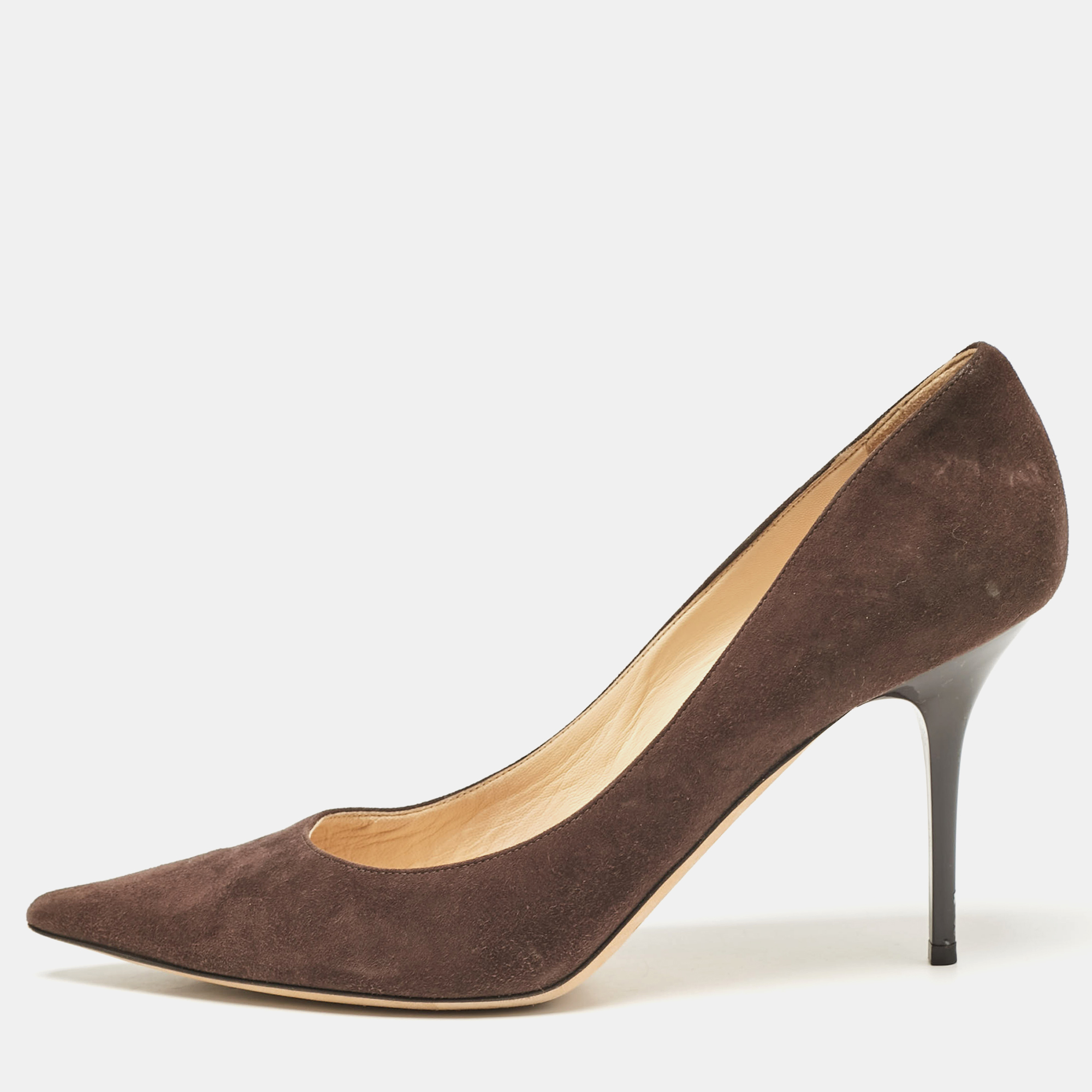 

Jimmy Choo Brown Suede Love Pointed Toe Pumps Size