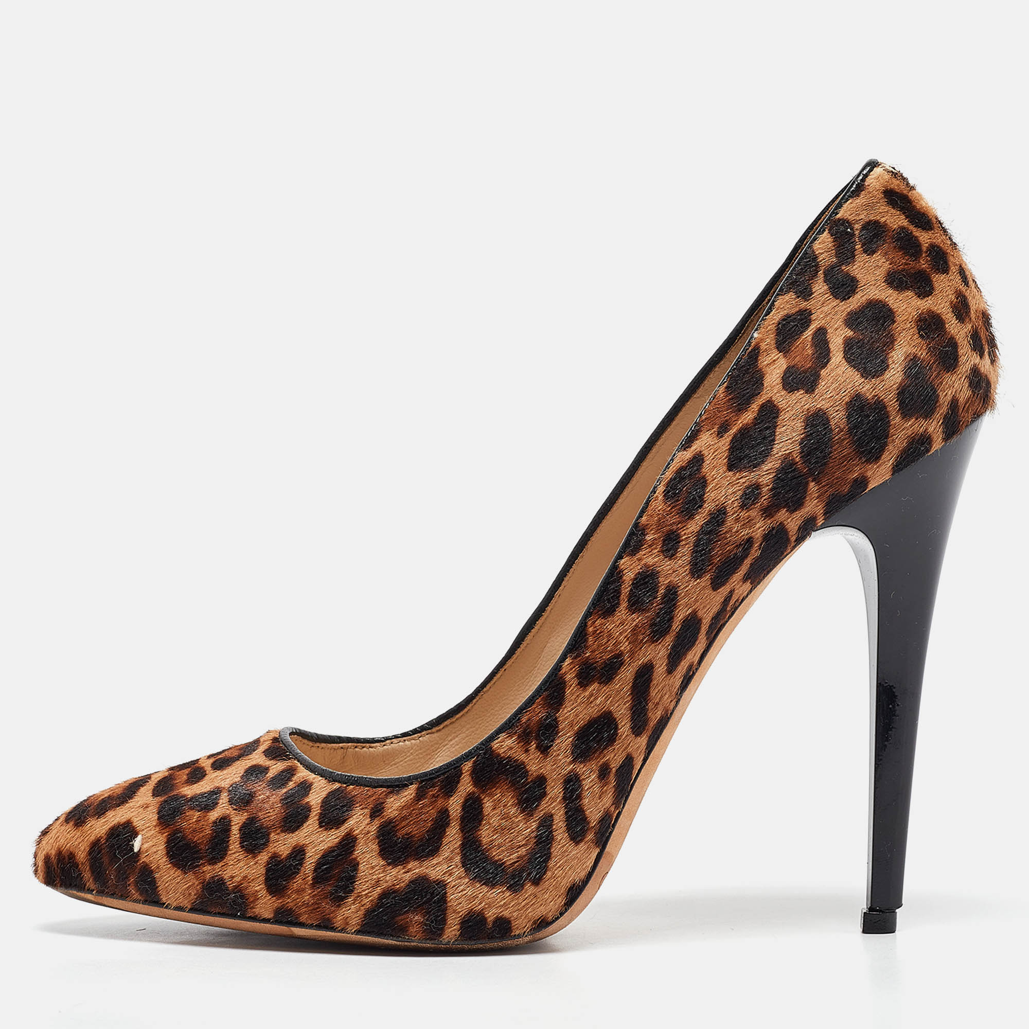 

Jimmy Choo Brown Calf Hair Romy Pumps Size