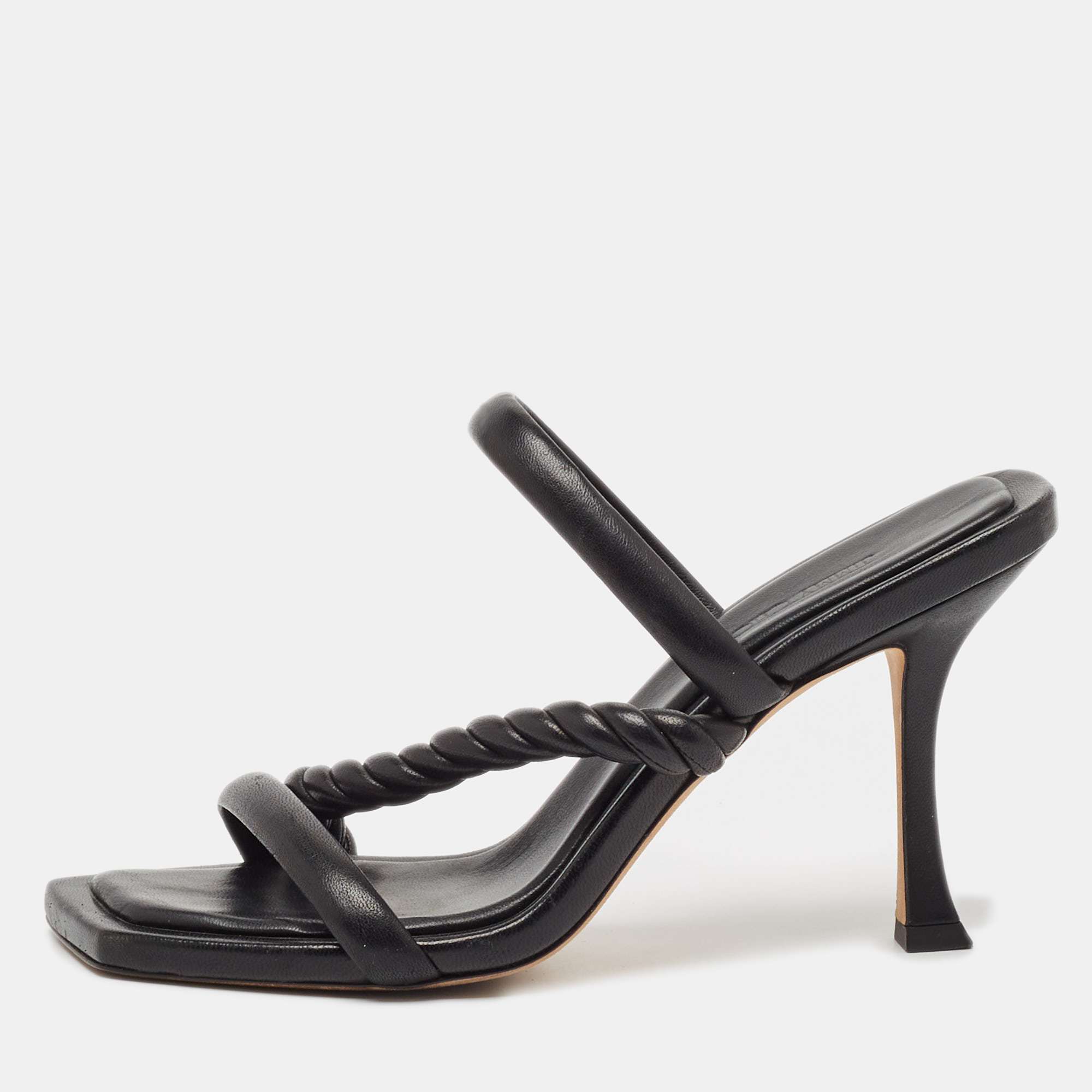 

Jimmy Choo Black Leather Diosa Slide Sandals Size