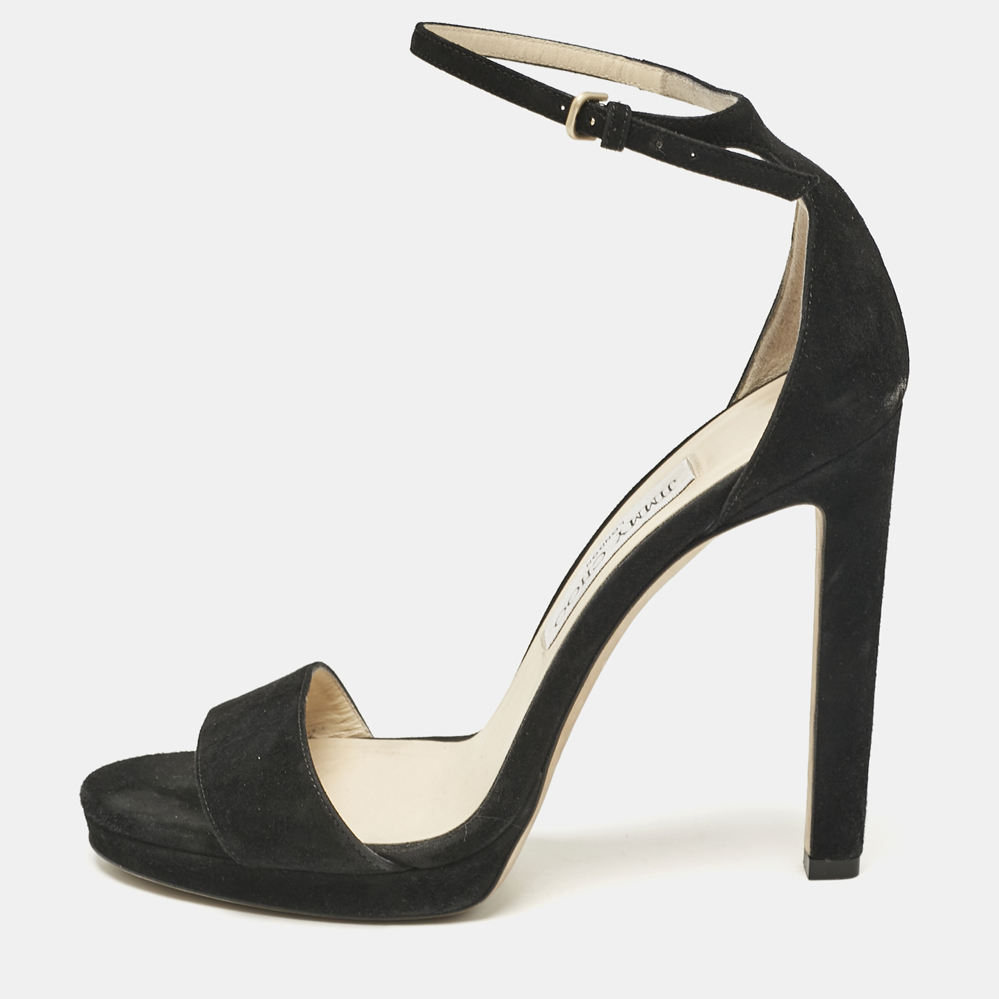 

Jimmy Choo Black Suede Misty Ankle Strap Sandals Size