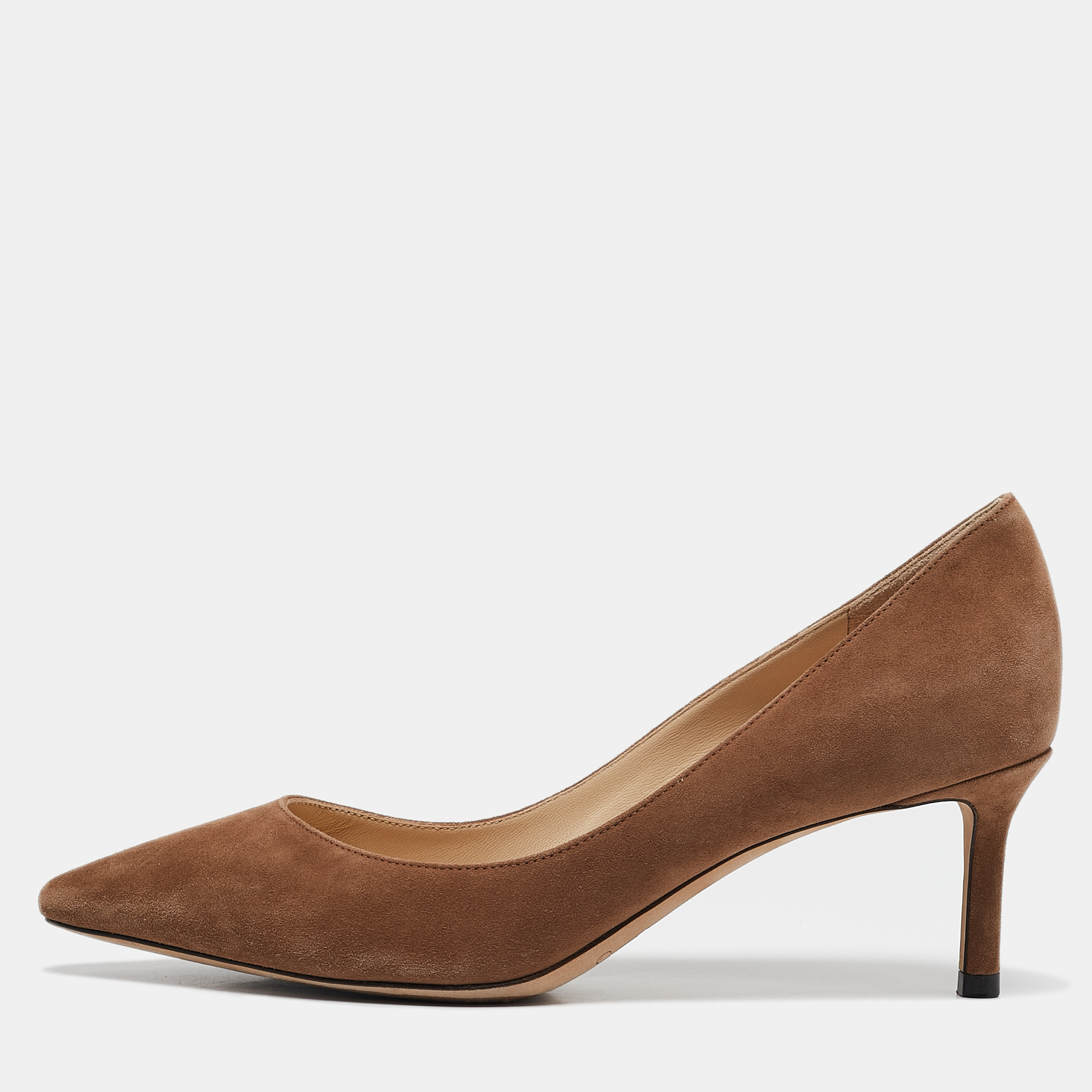 

Jimmy Choo Brown Suede Romy Pointed Toe Pumps Size