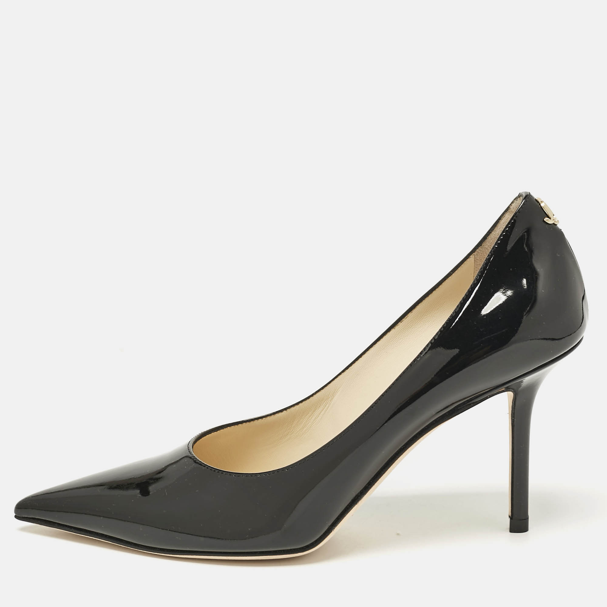 

Jimmy Choo Black Patent Leather Love Pumps Size