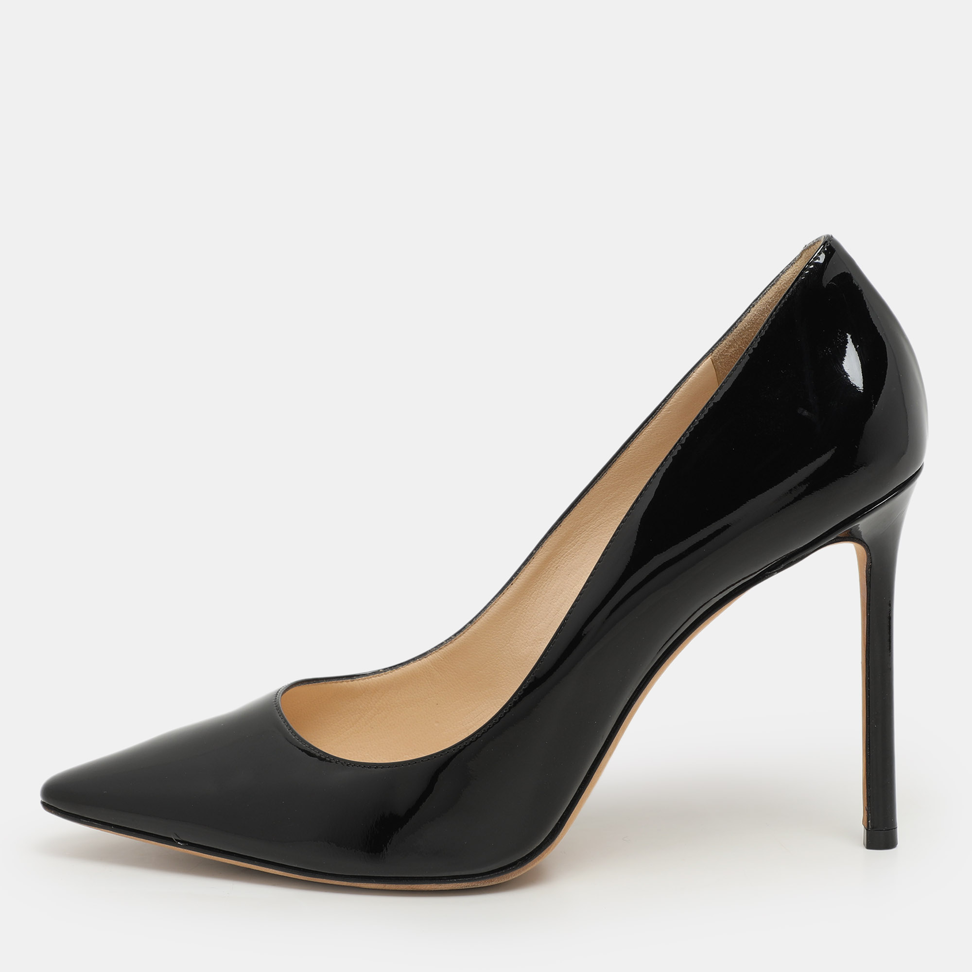 

Jimmy Choo Black Patent Leather Romy Pumps Size 42