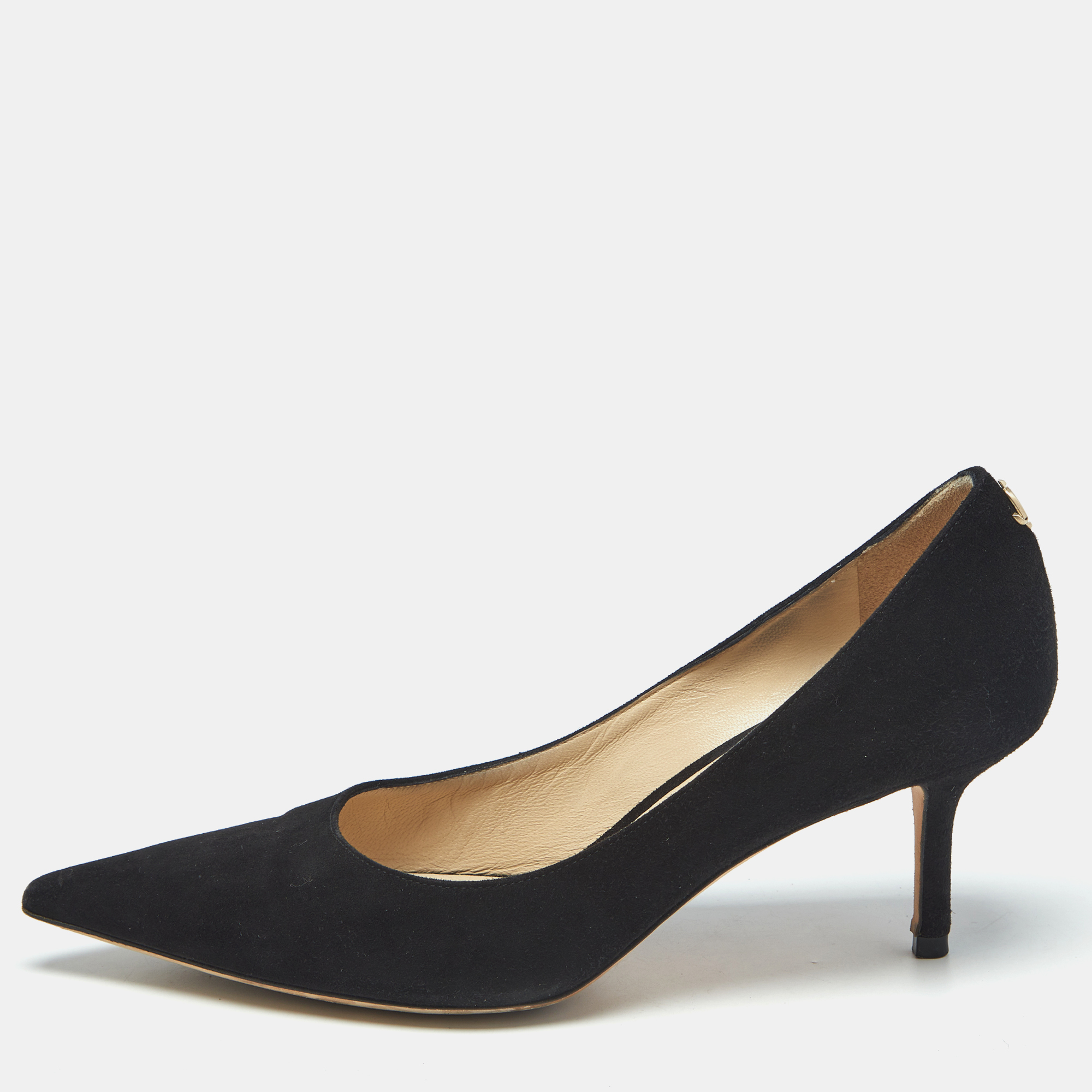 

Jimmy Choo Black Suede Love Pumps Size