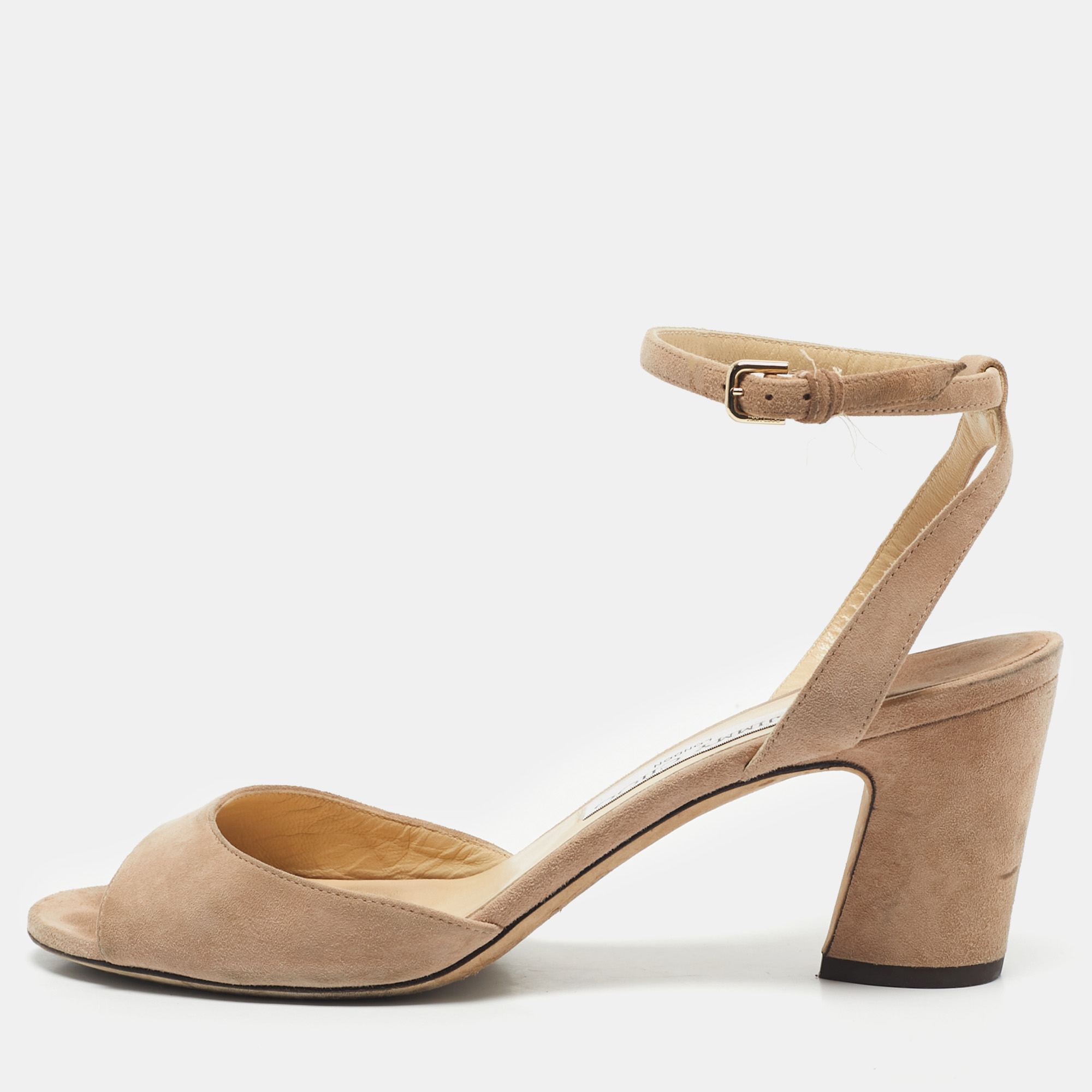 

Jimmy Choo Pink Suede Miranda Sandals Size