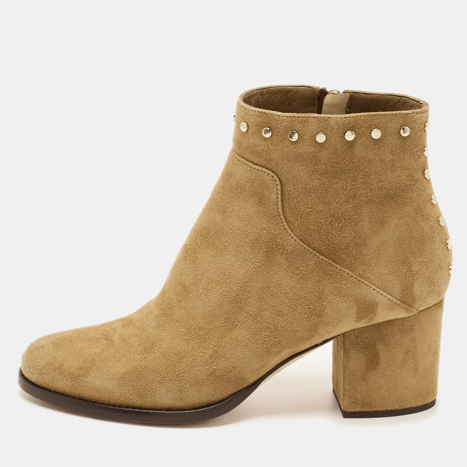 Jimmy Choo Tan Suede Melvin Ankle Boots Size 37