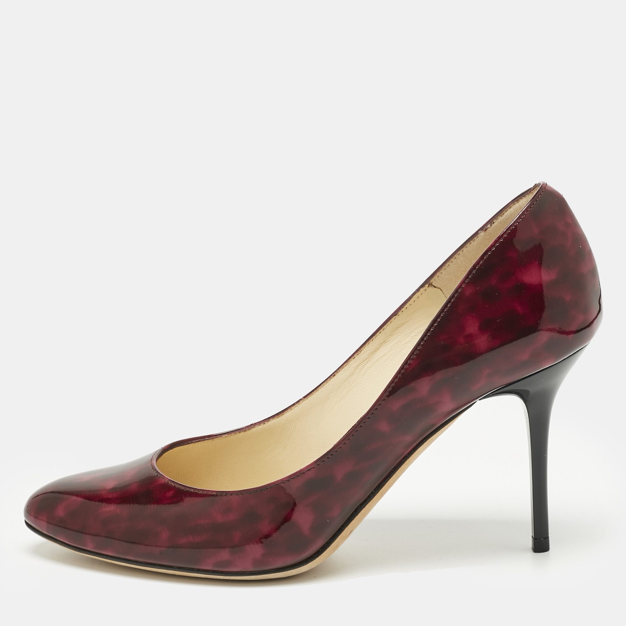 

Jimmy Choo Two Tone Patent Leather Gilbert Pumps Size, Burgundy