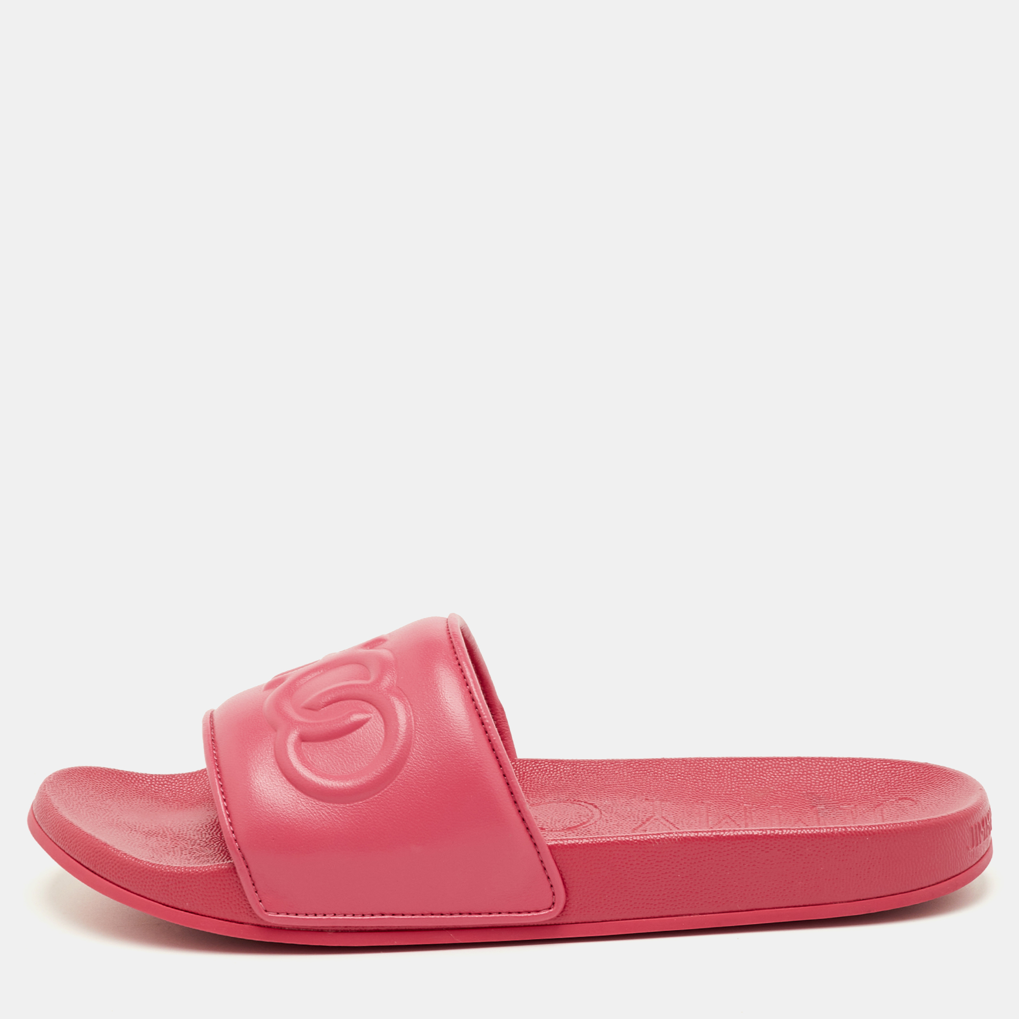 

Jimmy Choo Azari Size  Pink Leather Slide Sandals