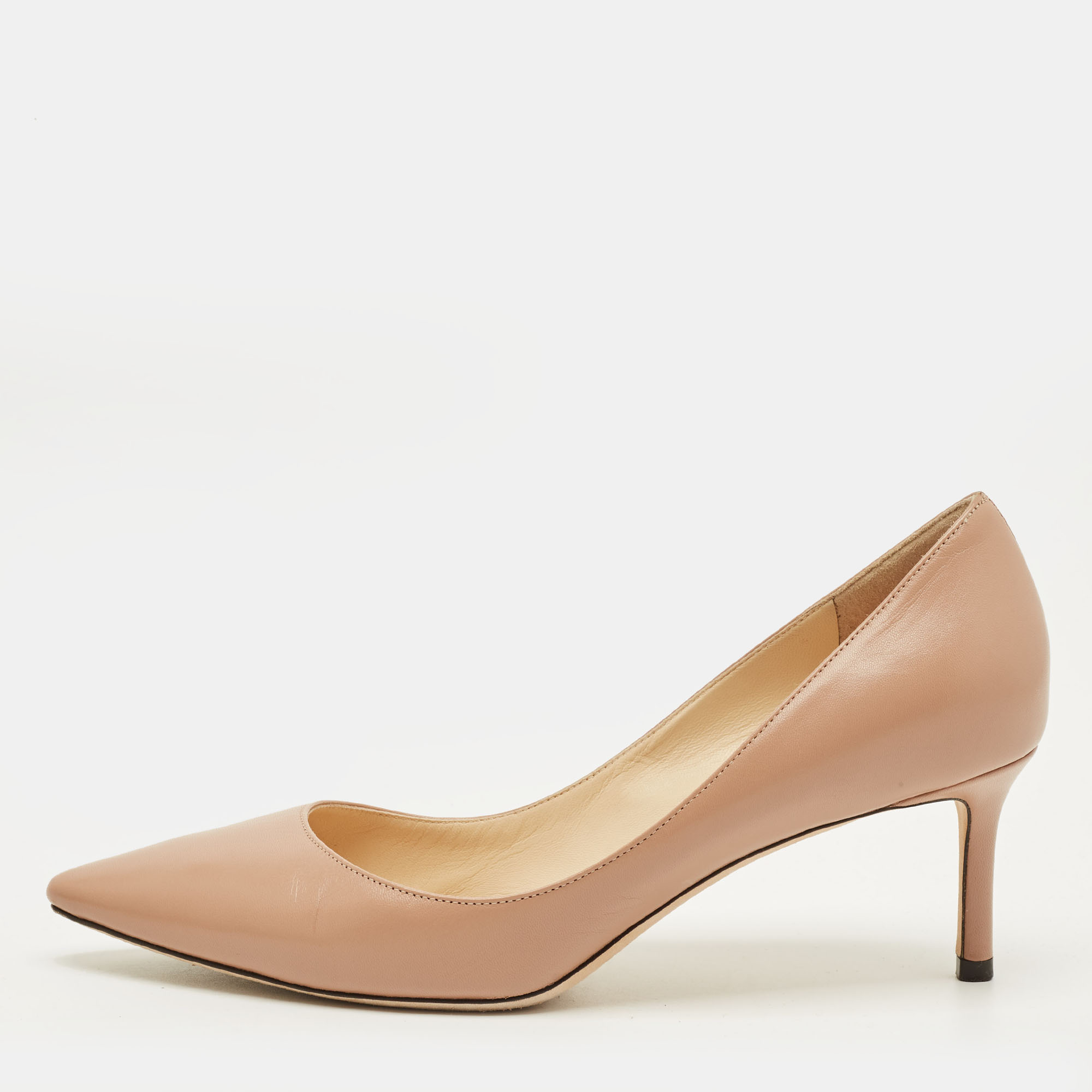 

Jimmy Choo Romy Size  Beige Patent Leather Pumps