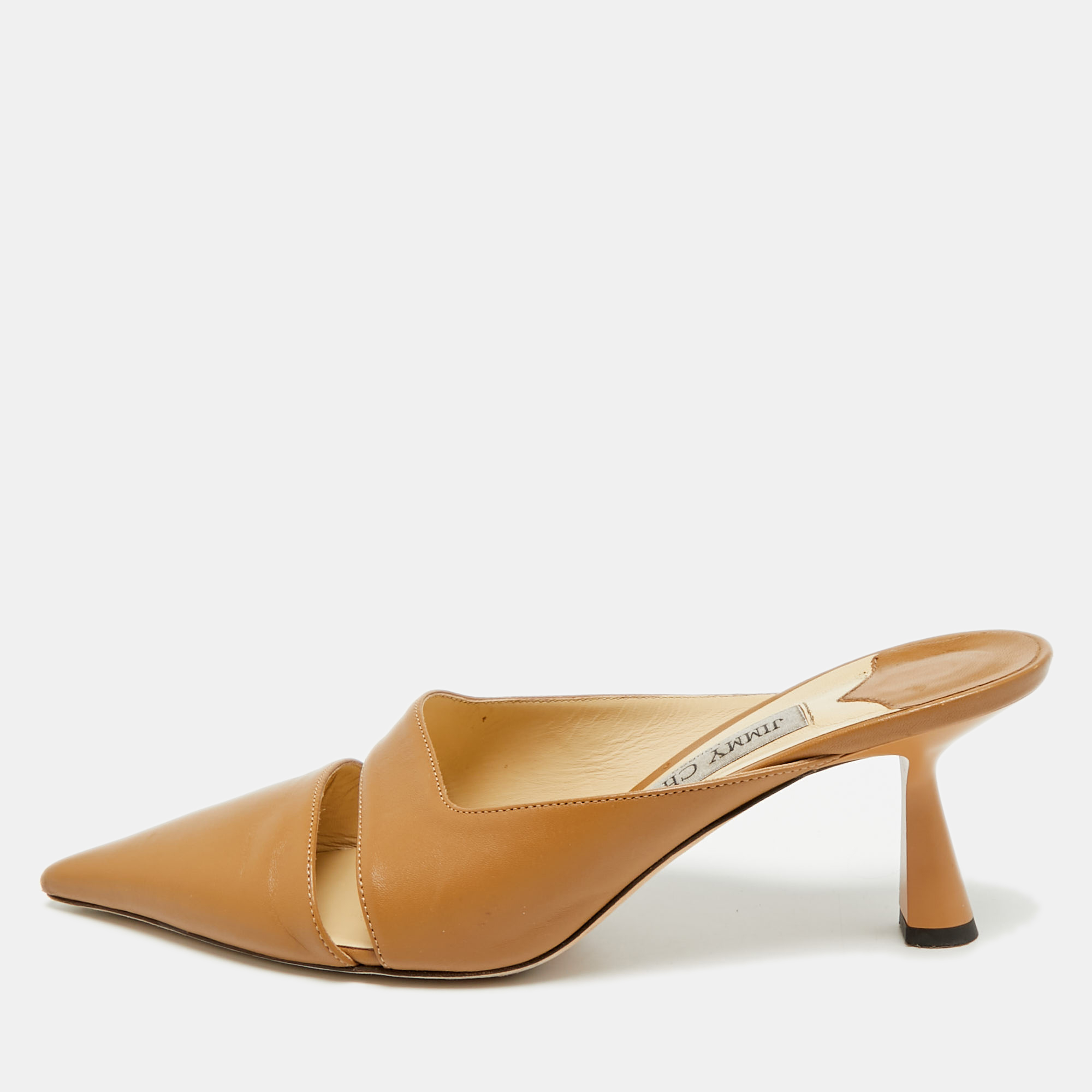 

Jimmy Choo Size  Brown Leather Zalea Nappa Mules