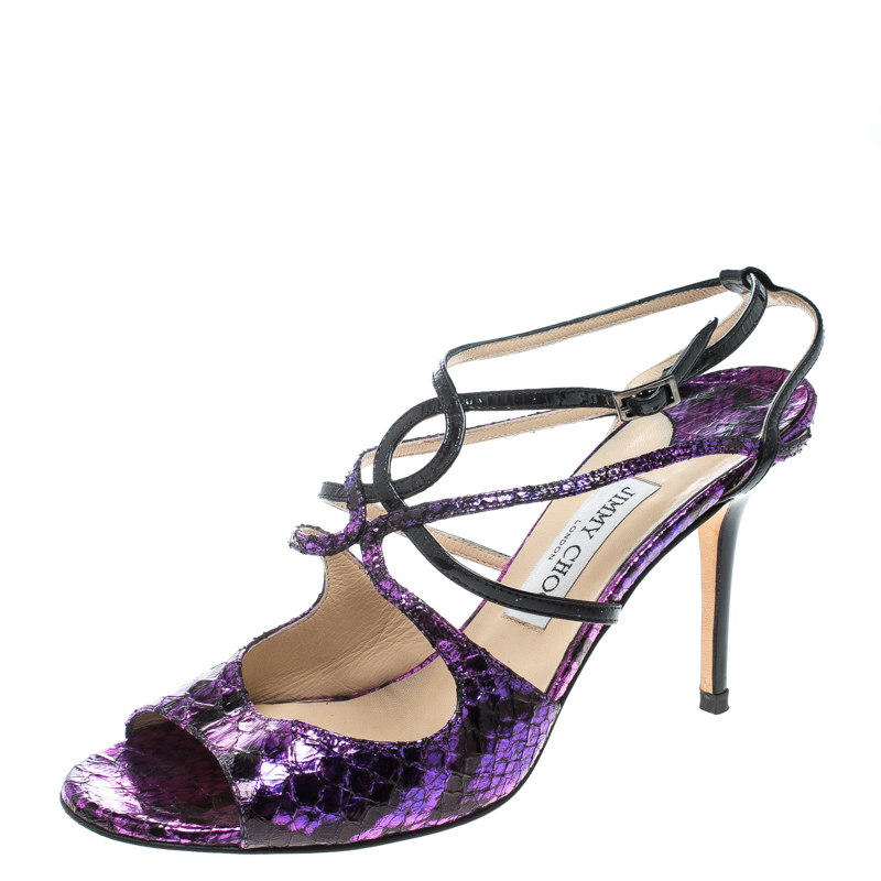 metallic purple sandals