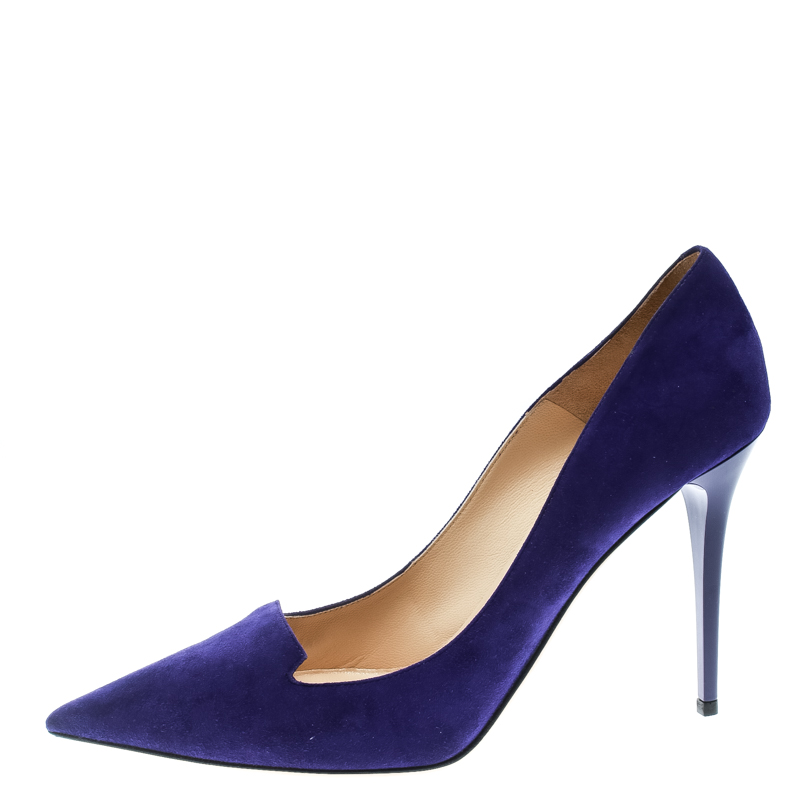 

Jimmy Choo Purple Suede Avril Pointed Toe Pumps Size