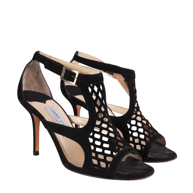 

Jimmy Choo Black Suede Sandals Size