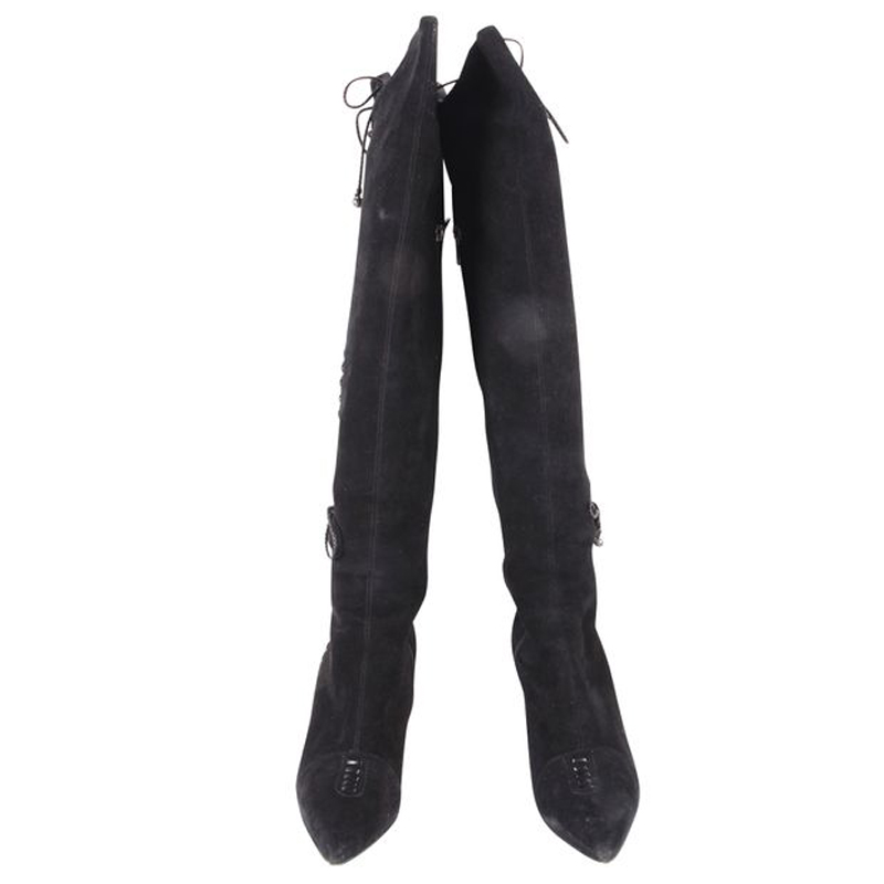 

Jimmy Choo Black Suede Hight Boots Size