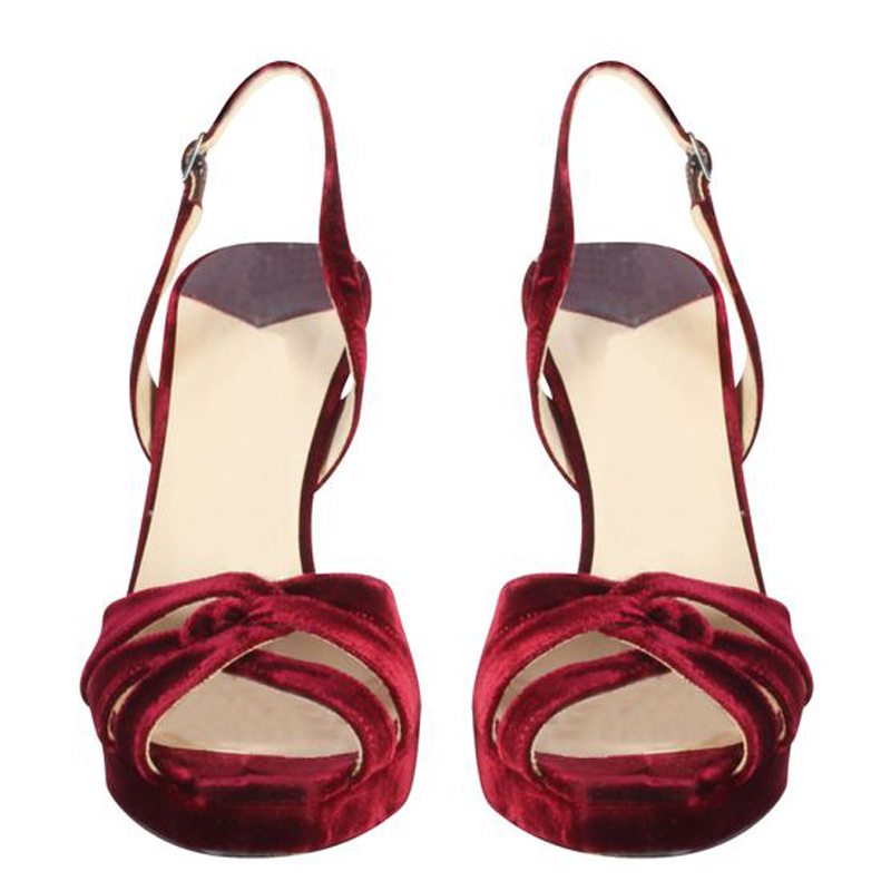 

Jimmy Choo Red Velvet Sandals Size