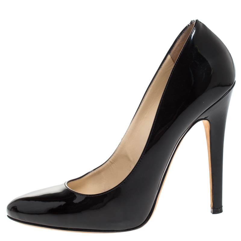 

Jimmy Choo Black Patent Leather Romy Pumps Size