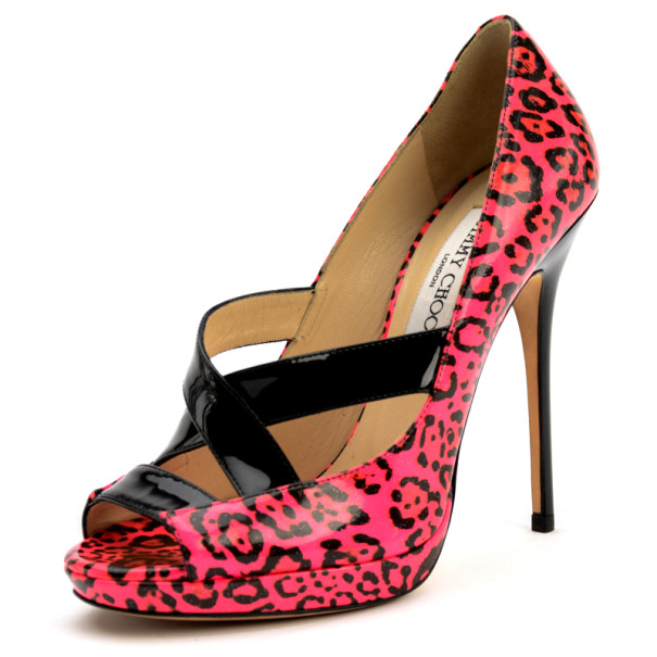 pink leopard print heels