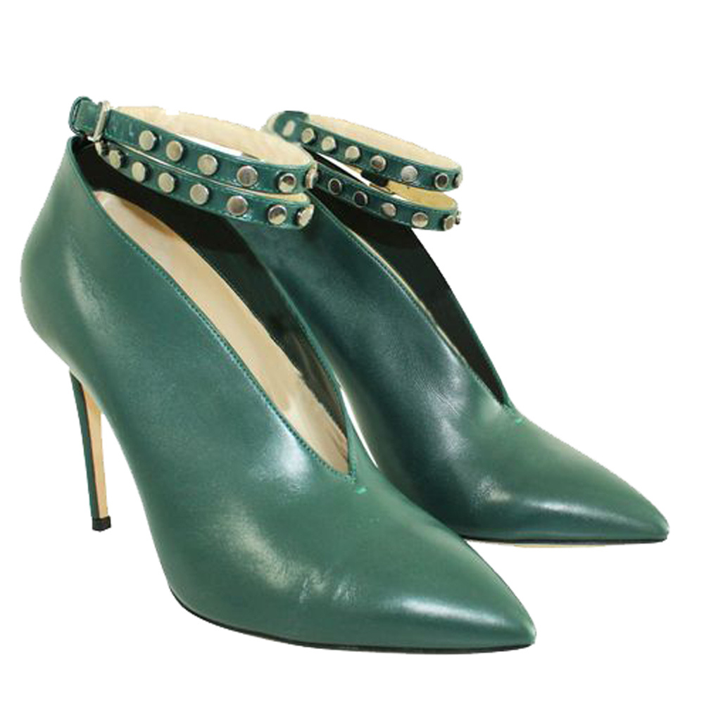 

Jimmy Choo Green Leather Lark Boots
