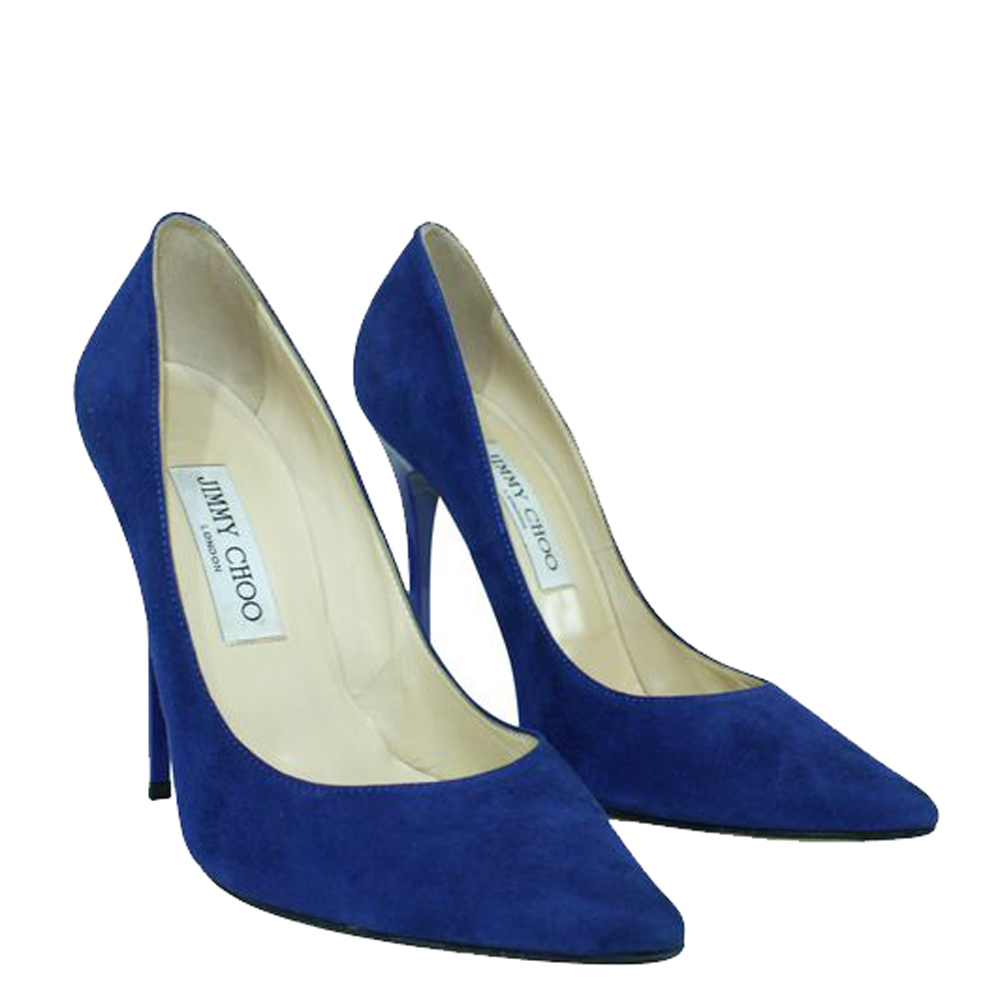 

Jimmy Choo Blue Suede Anouk Pumps