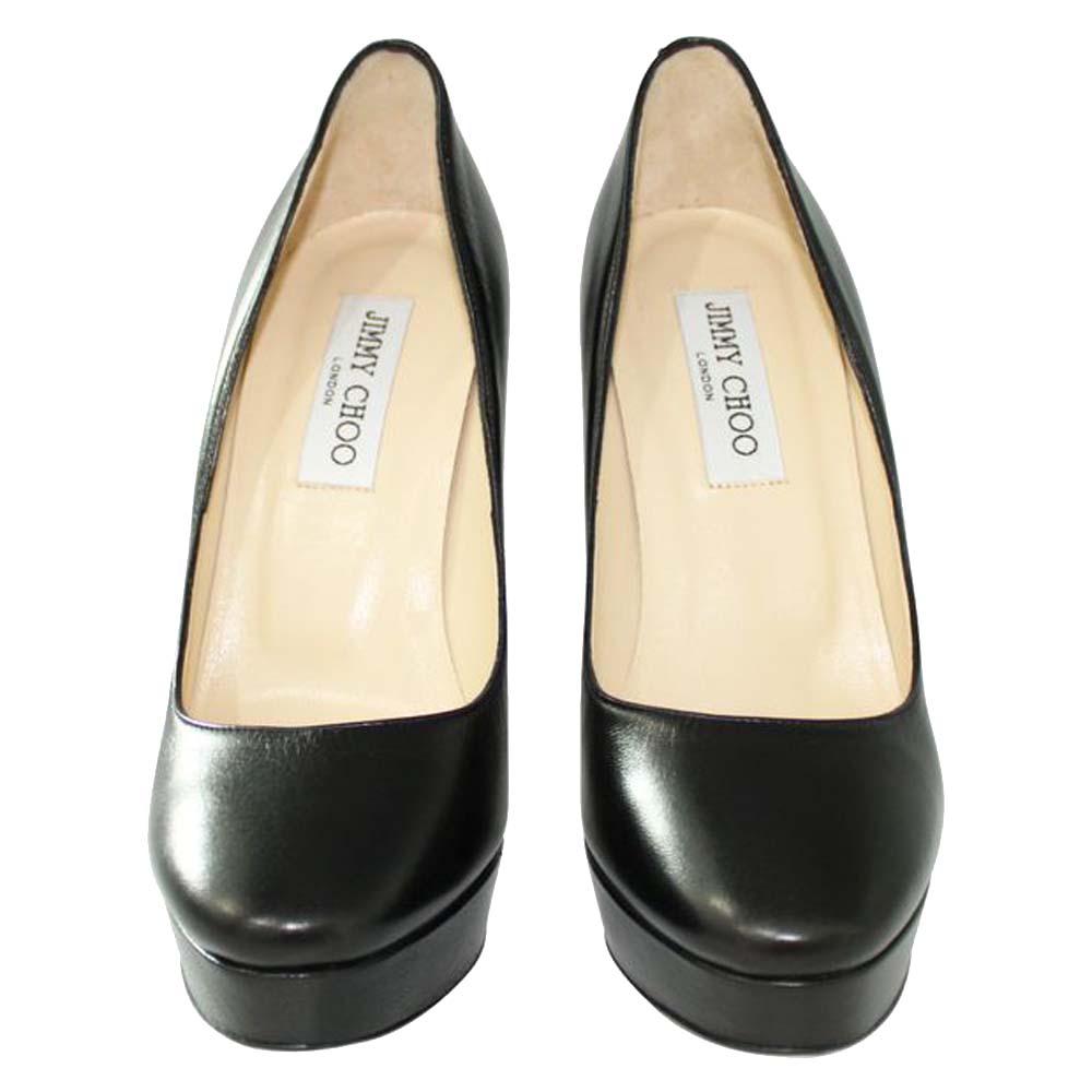 

Jimmy Choo Black Leather Cosmic Pumps Size