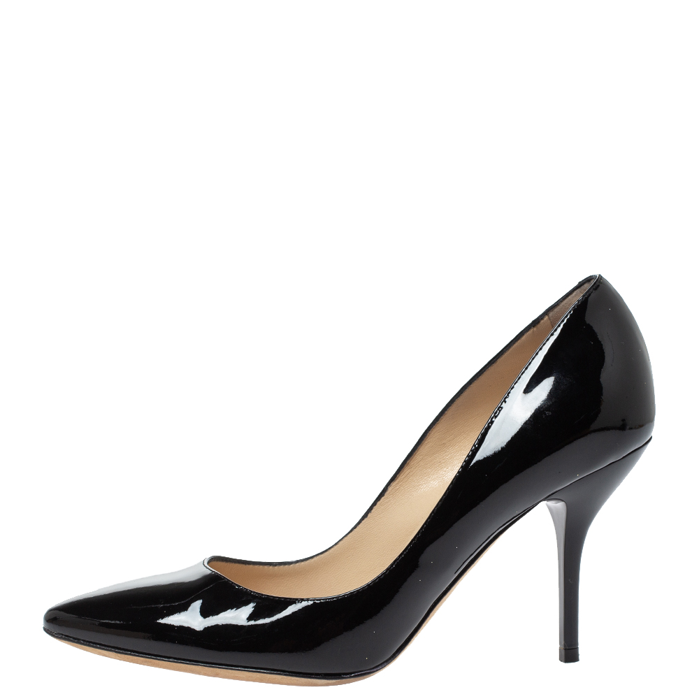 

Jimmy Choo Black Patent Leather Emi Pumps Size