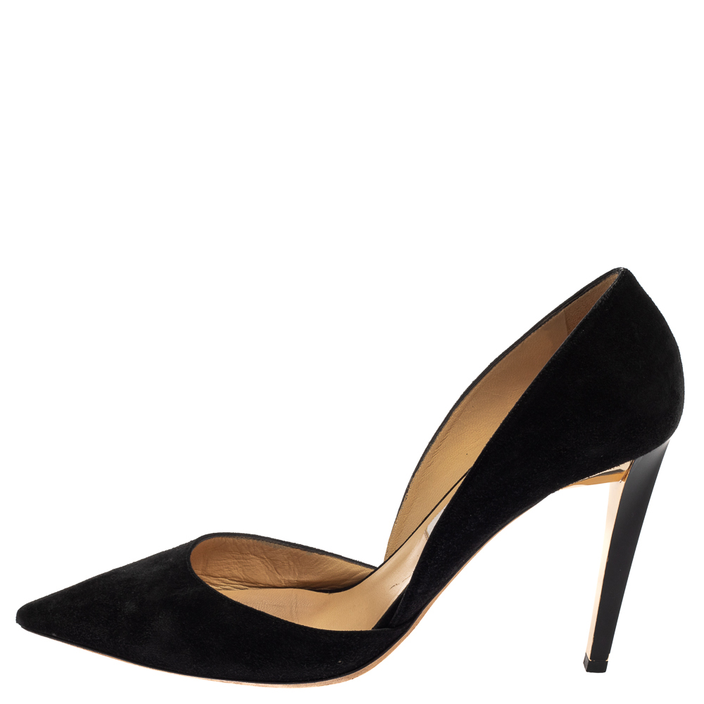 

Jimmy Choo Black Suede Darylin Pointed Toe Pumps Size