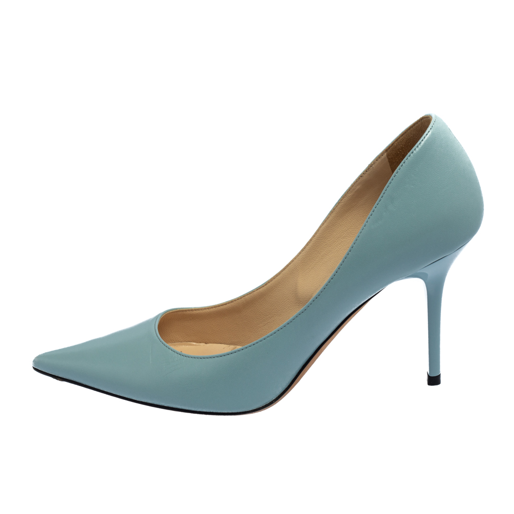 

Jimmy Choo Blue Leather Anouk Pumps Size