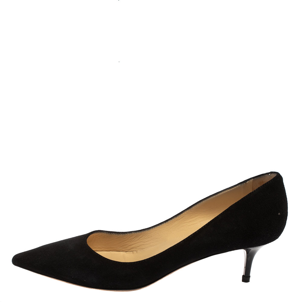 

Jimmy Choo Black Suede Anouk Pointed Toe Pumps Size