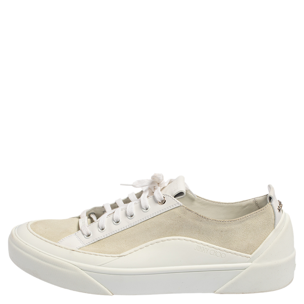 

Jimmy Choo White Suede And Leather Slip On Sneaker Size