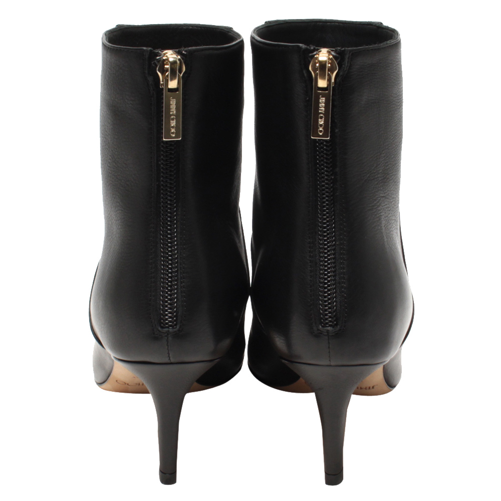 

Jimmy Choo Black Leather Ankle Boots Size EU