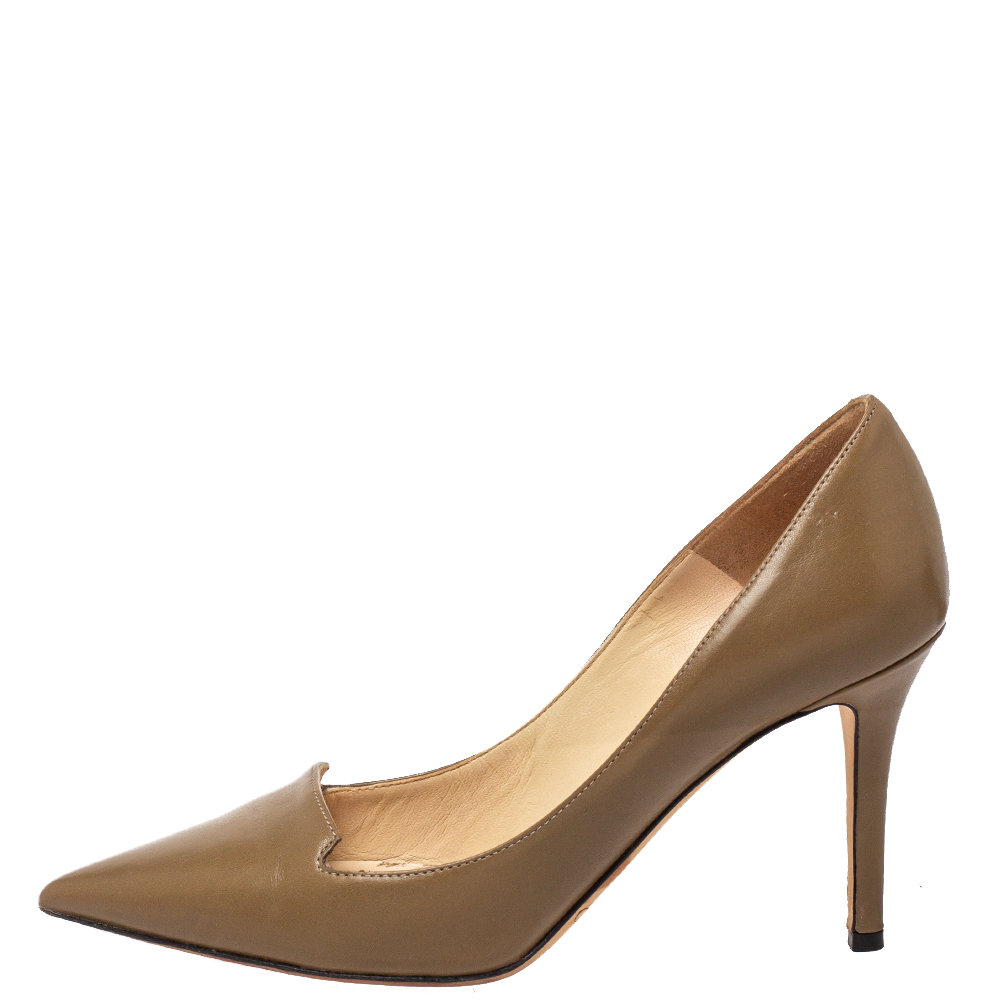 

Jimmy Choo Brown Leather Avril Pumps Size