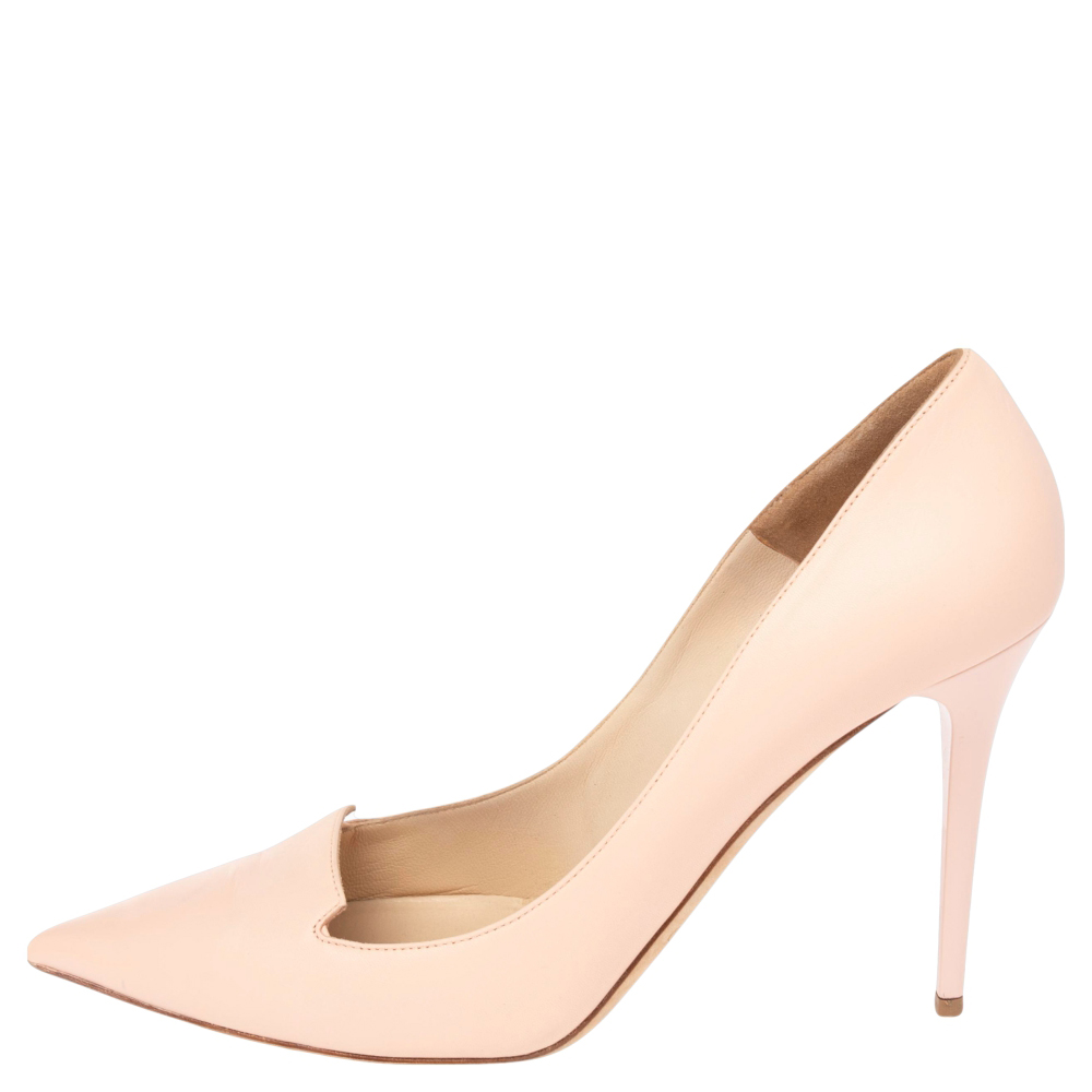 

Jimmy Choo Beige Leather Avril Pointed Toe Pumps Size