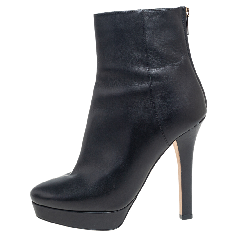 

Jimmy Choo Black Leather Magic Ankle Boots Size