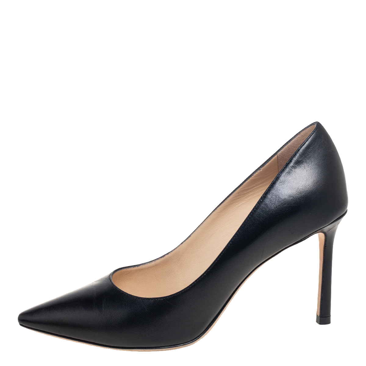 

Jimmy Choo Black Leather Romy Pointed Toe Pumps Size
