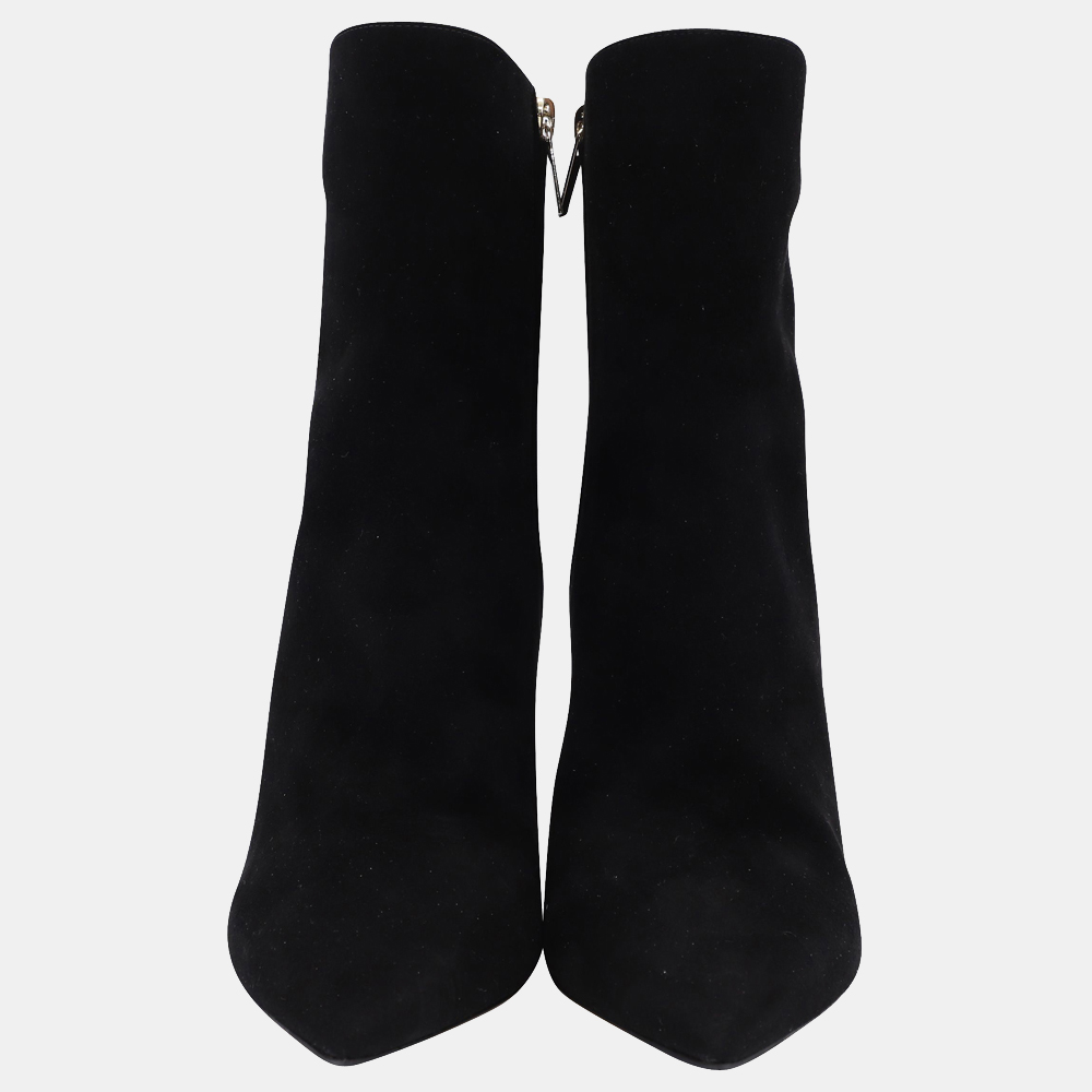 

Jimmy Choo Black Suede Helaine 85 Ankle Boots Size EU