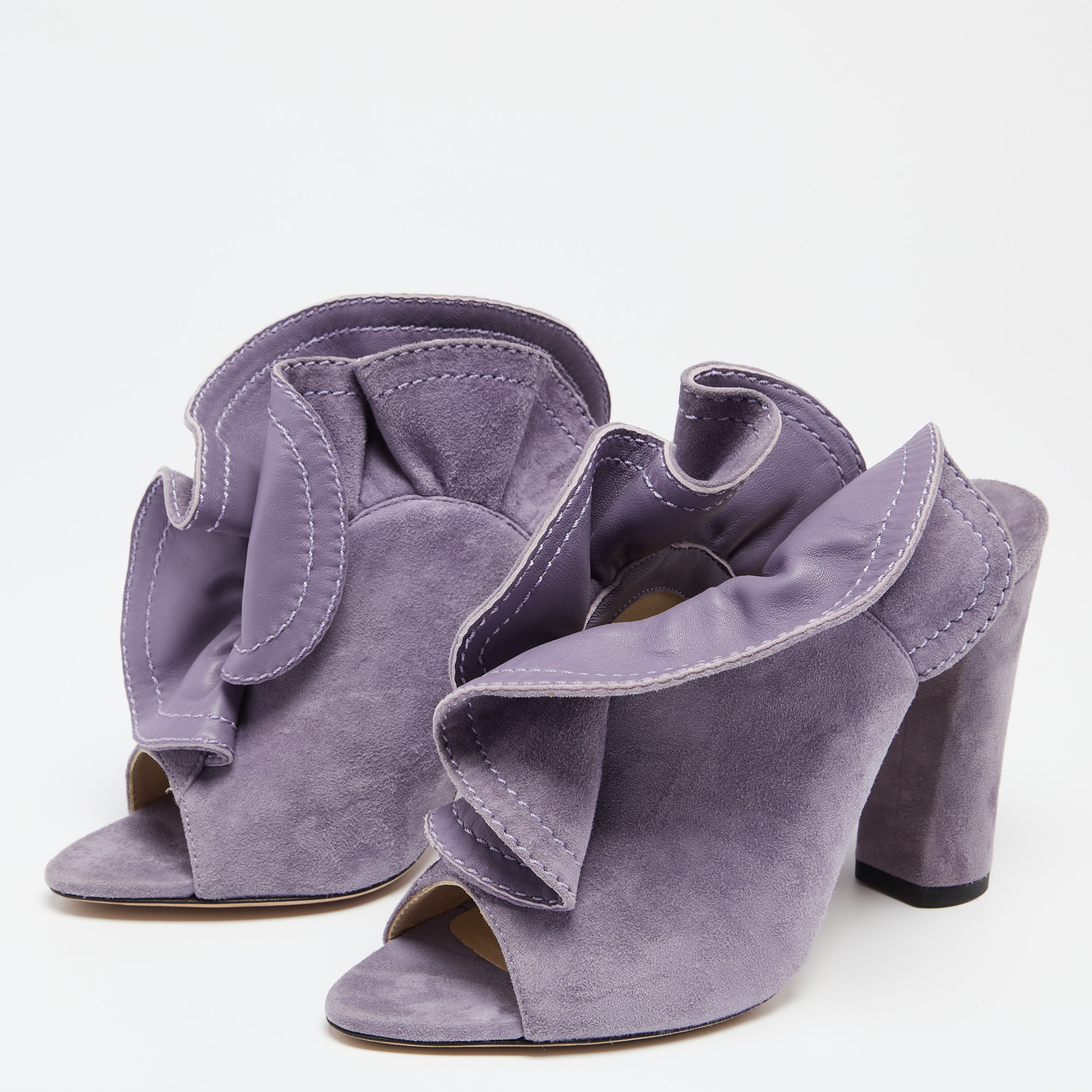 Jimmy Choo Lilac Suede Haile Mules Size, Purple
