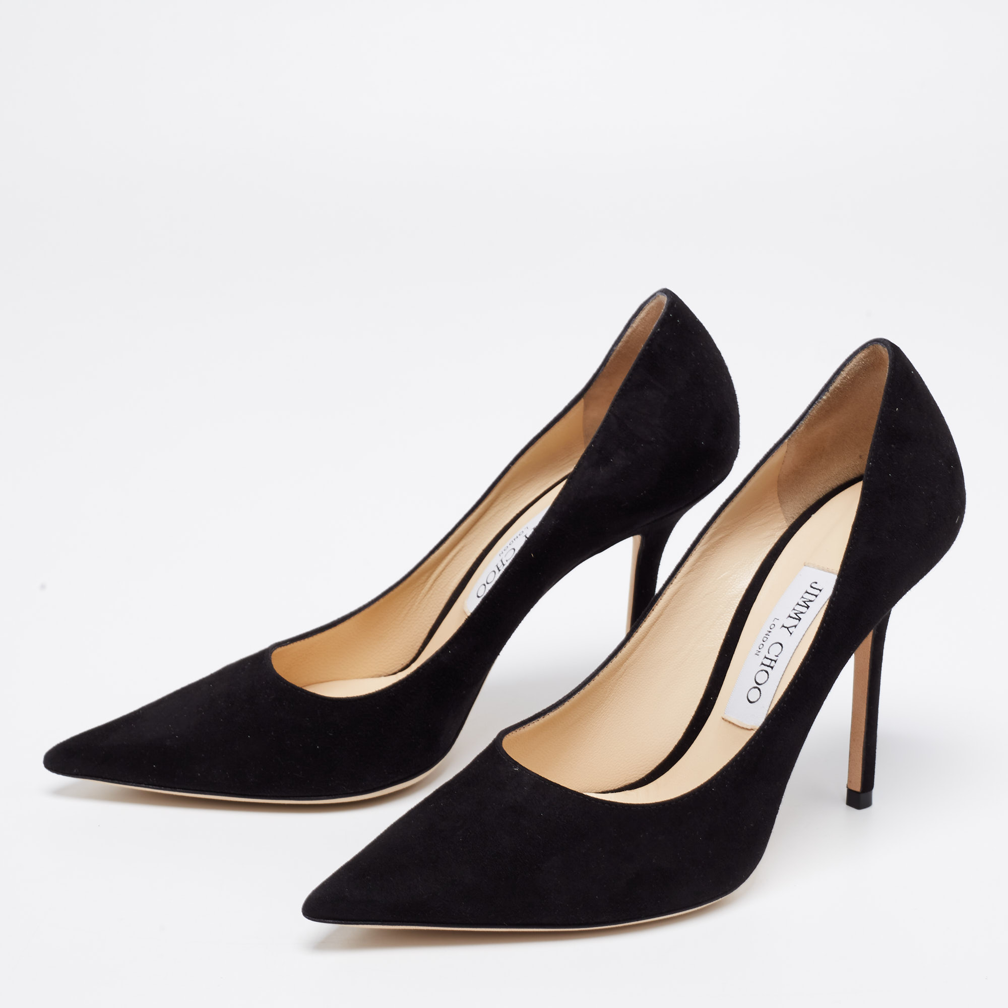 

Jimmy Choo Black Suede Love Pumps Size