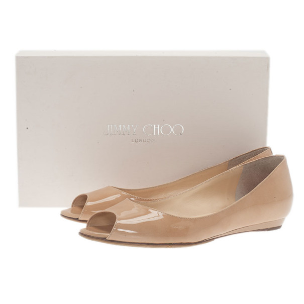 Jimmy Choo - Gini Flat Slingback Square Toe Ballerina Nude –