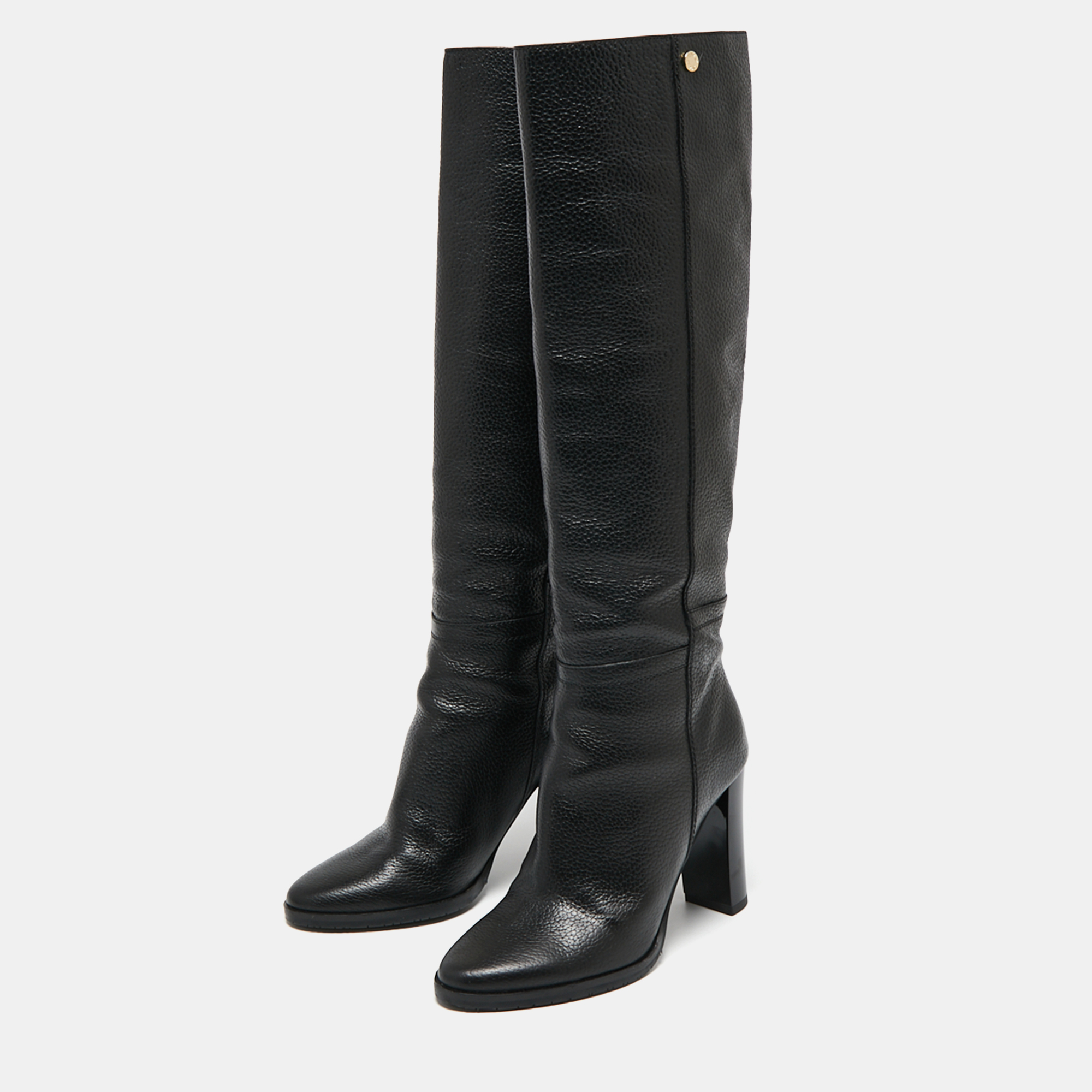 

Jimmy Choo Black Leather Giselle Knee Length Boots Size