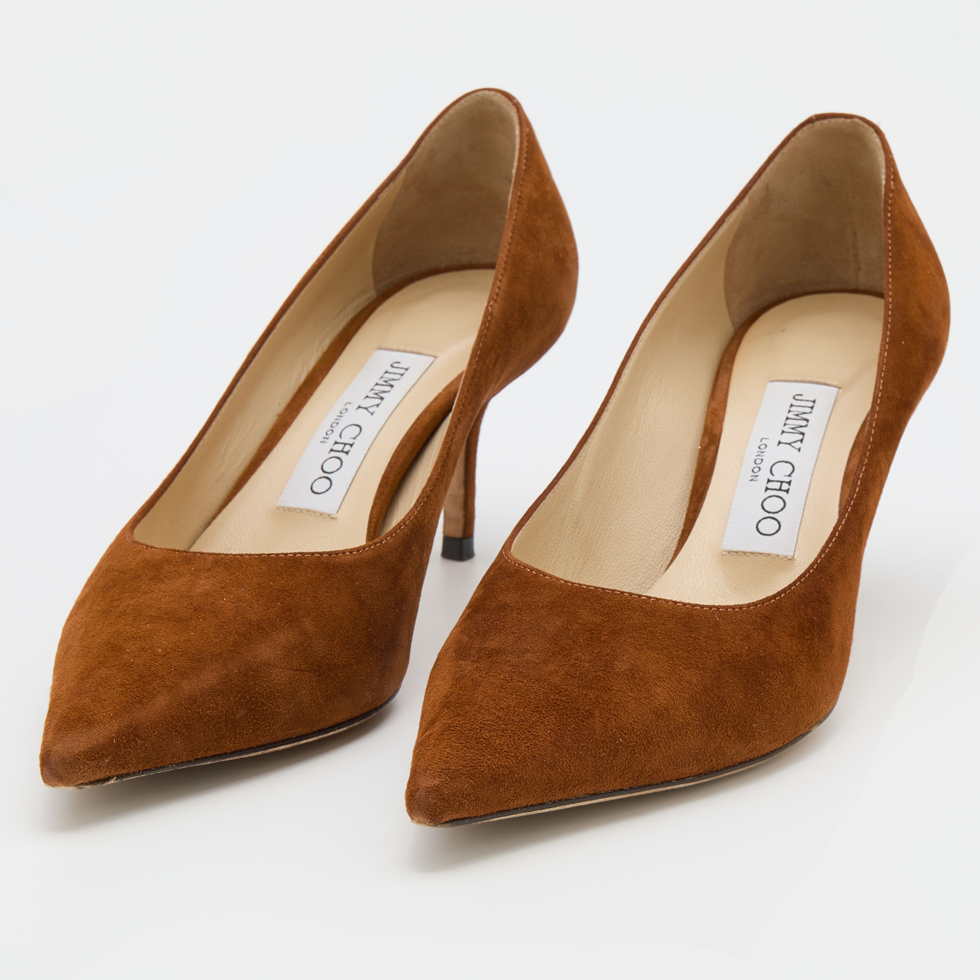 

Jimmy Choo Brown Suede Love Pumps Size