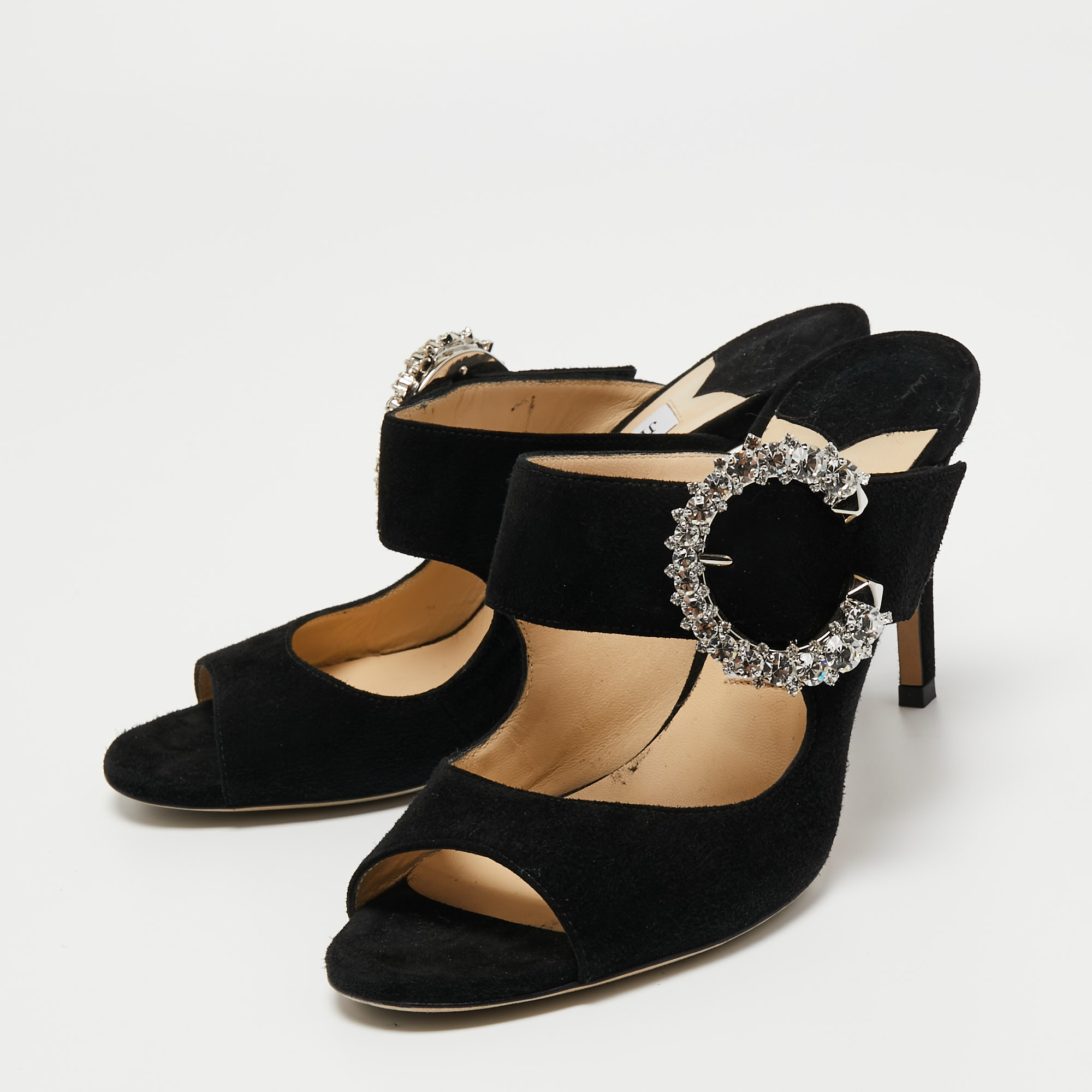 

Jimmy Choo Black Suede Saf Slide Sandals Size