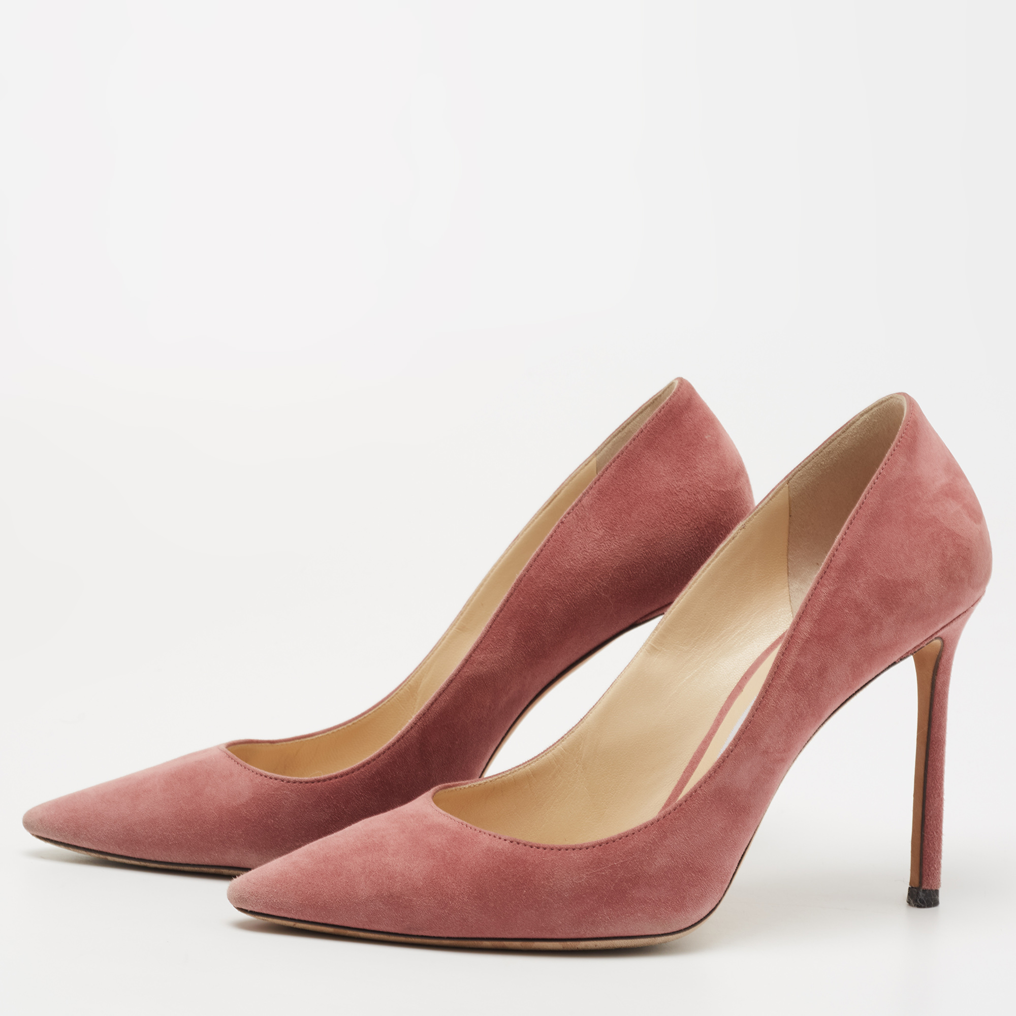 

Jimmy Choo Pink Suede Love Pumps Size