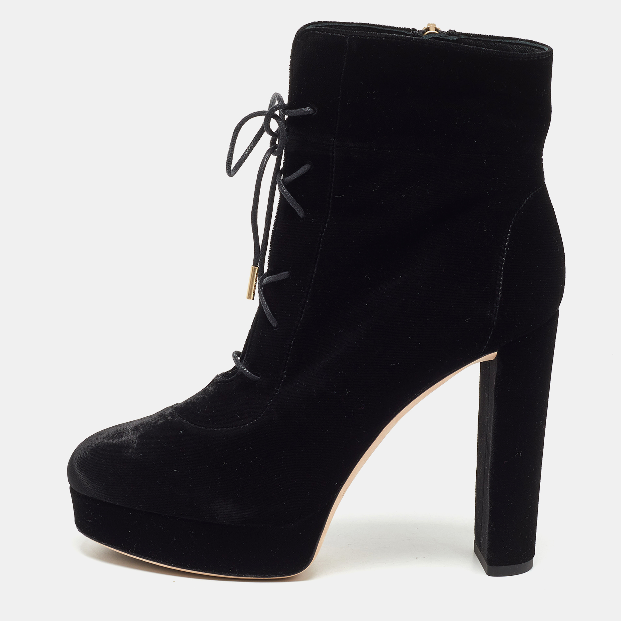 

Jimmy Choo Black Velvet Deon Ankle Boots Size