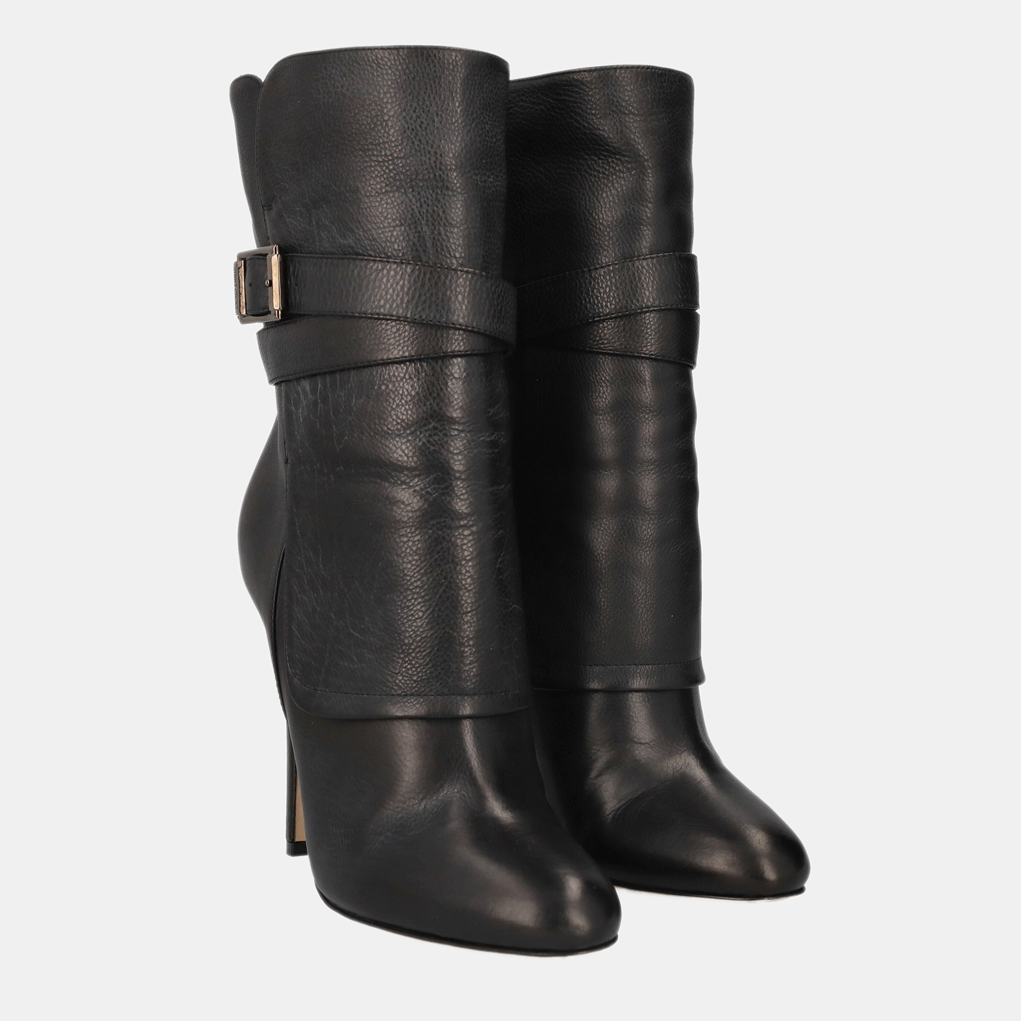 

Jimmy Choo Women's Leather Ankle Boots - Black - EU