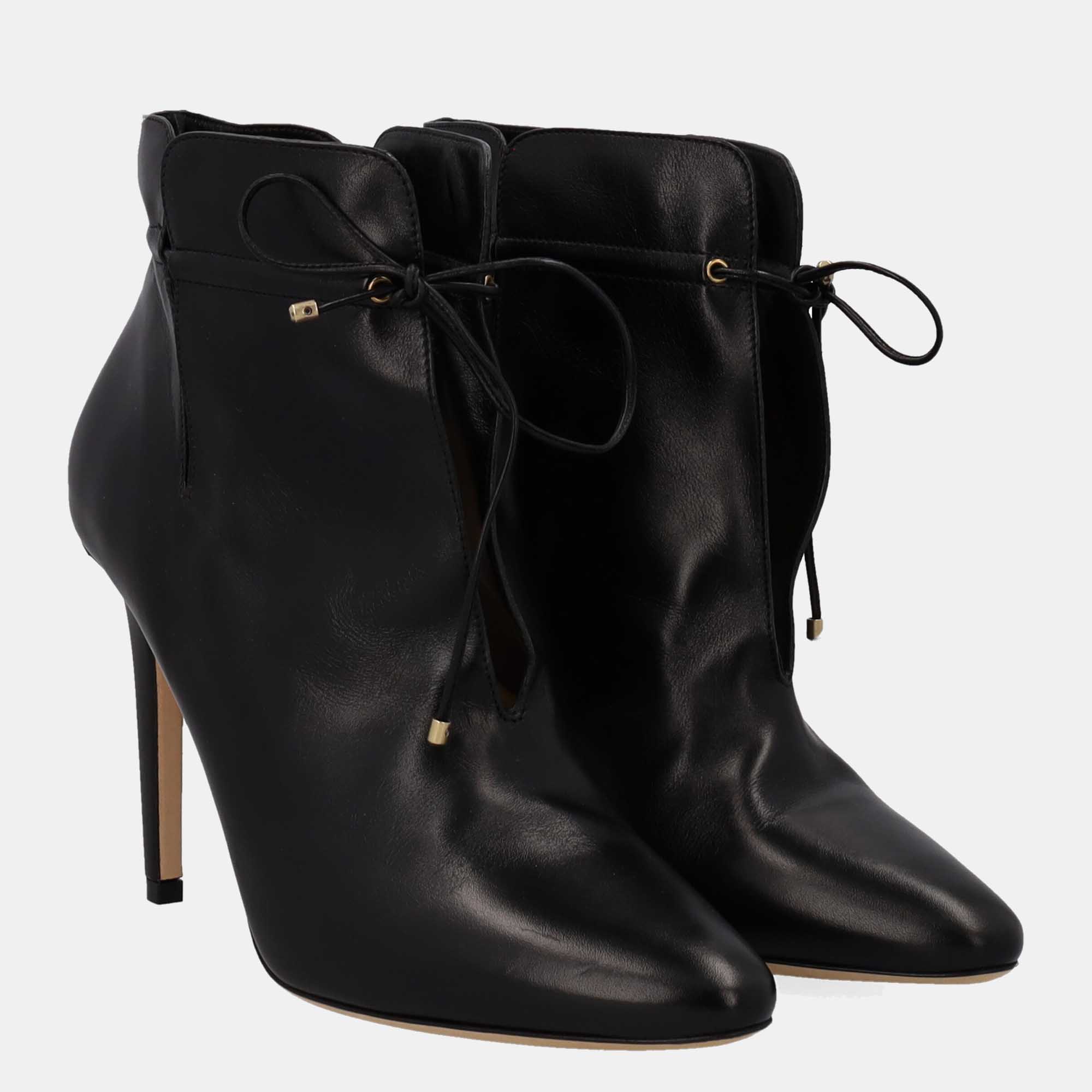 

Jimmy Choo Women's Leather Ankle Boots - Black - EU